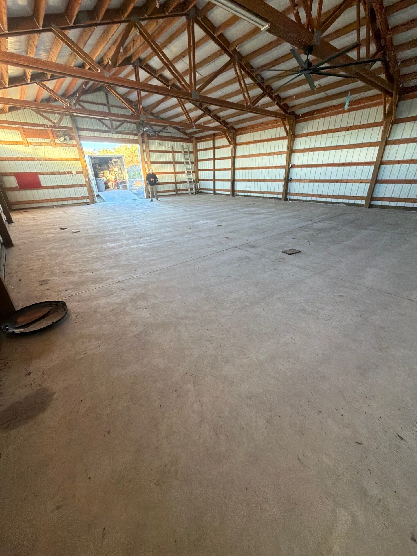 Pole Barn Shop Floor Coating and Concrete Repair in Royal City by Croc Coatings, LLC