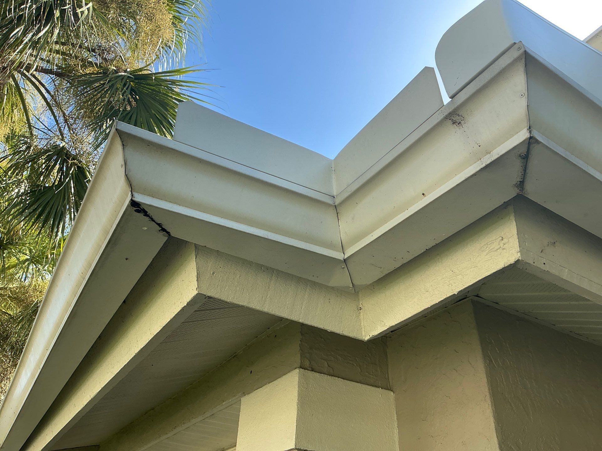 White 6-inch K-Style Gutters in Sarasota FL by Gutter Professor by Gutter Professors