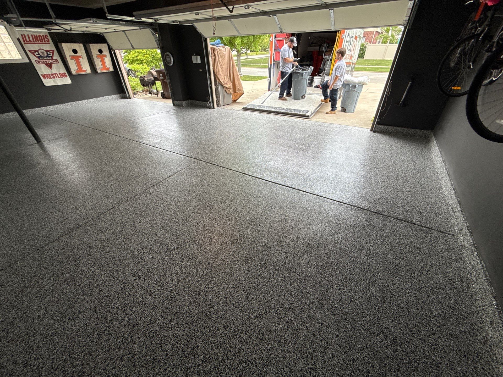 Domino Garage Floor Coating by Level 10 Coatings