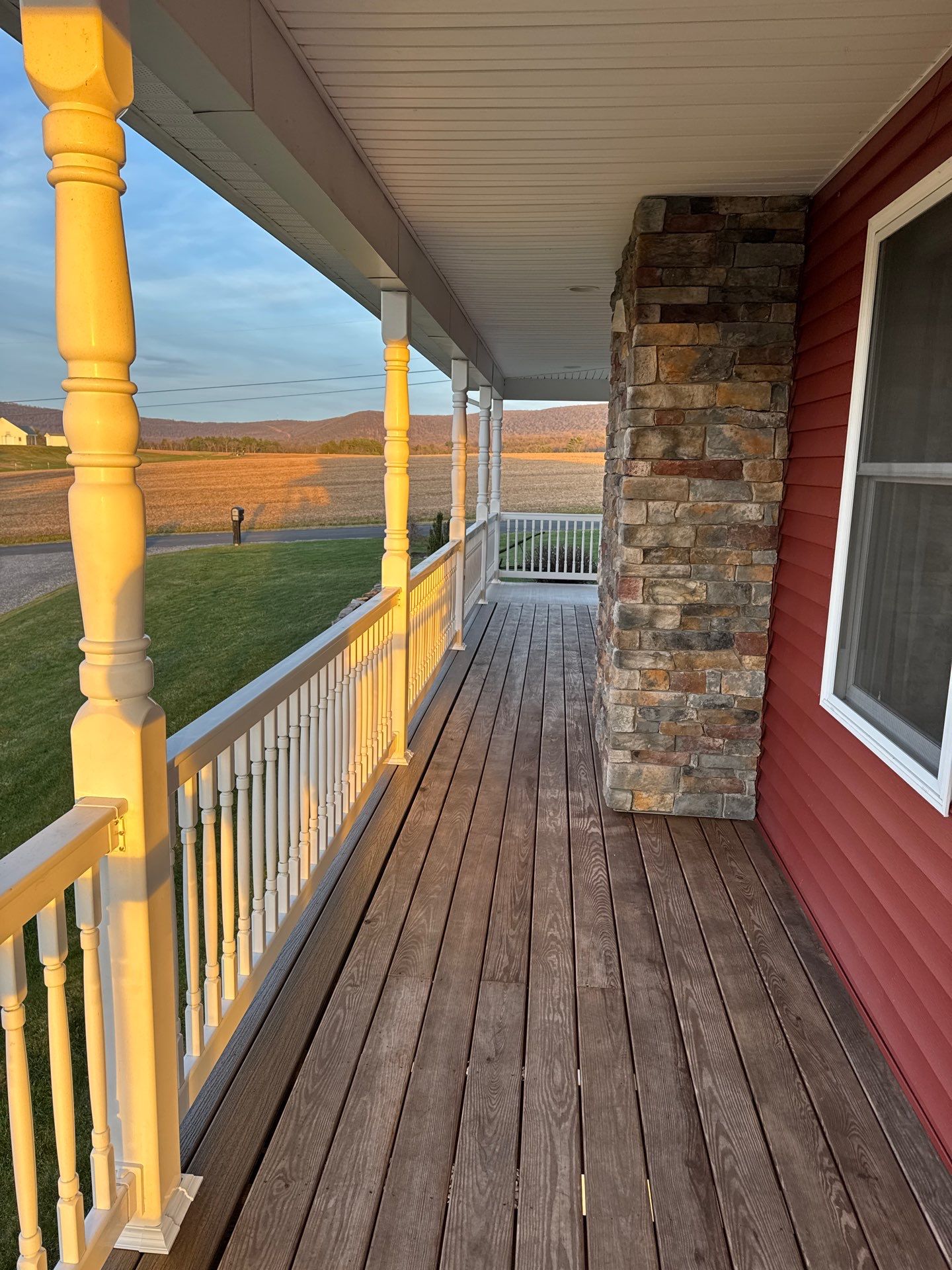 Covered Deck Addition With Custom Gable Roof in Tower City by Esh Builders
