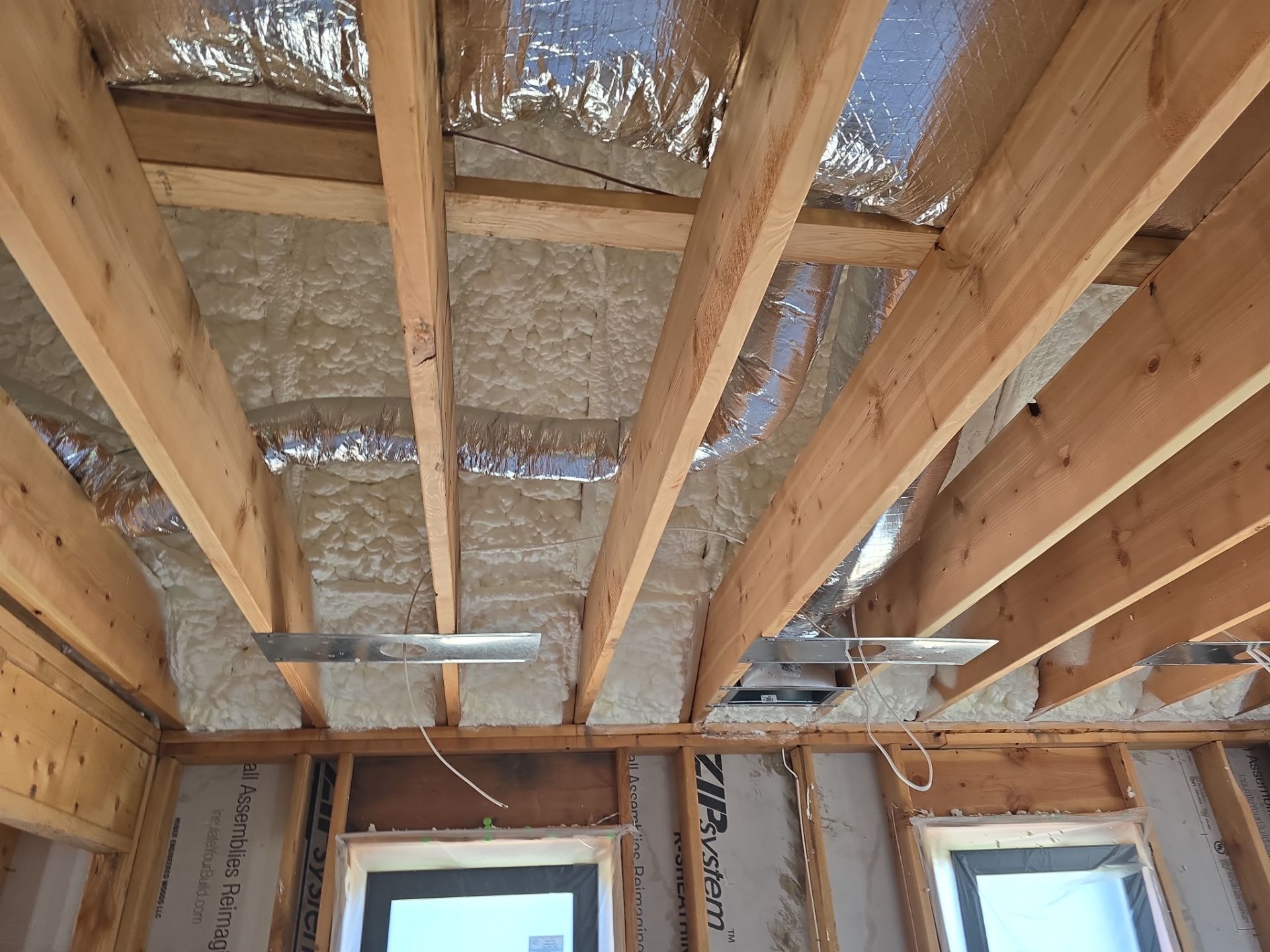 New Home Construction using open cell spray foam by NYS Foam & Energy