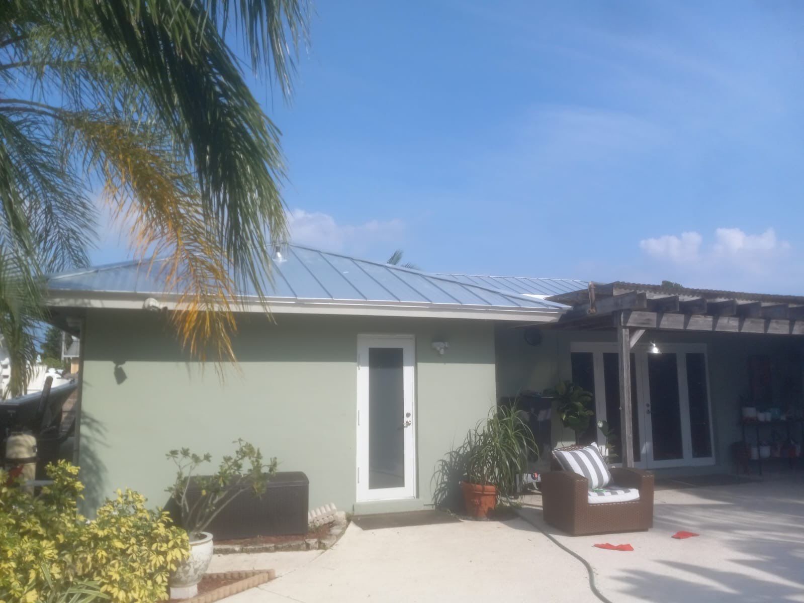 Residential Roofing Installation using 1" Nail strip metal roof by BLUES BROTHERS ROOFING