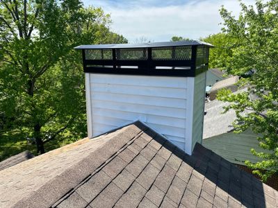Residential Roofing Repair using Custom Fabricated Chimney Cap