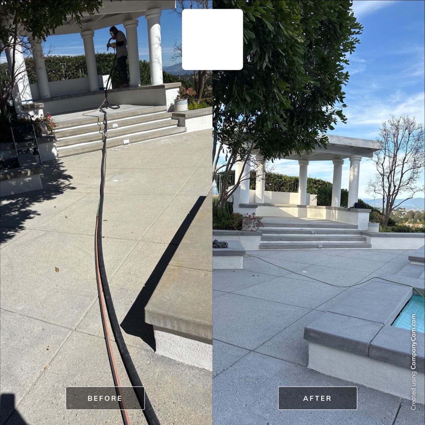 Concrete Cleaning With Sandblasting & Sealing  by La Power Washing Inc 