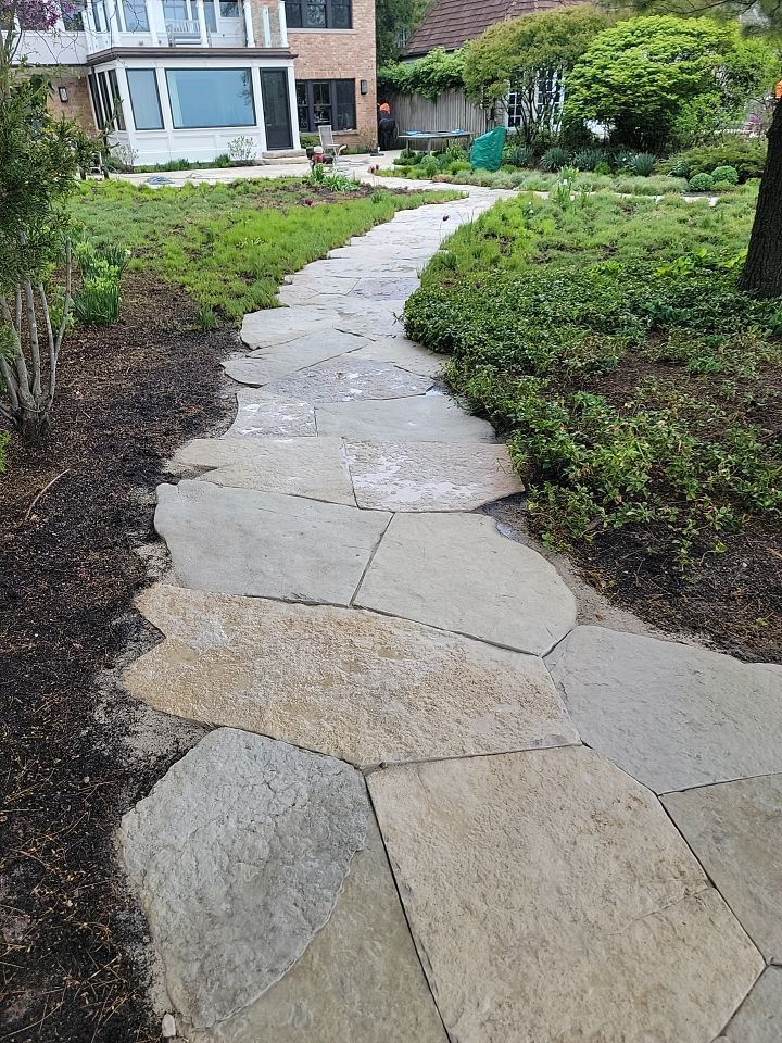Evanston, IL stone patio cleaning by Northern Power Washing LLC.