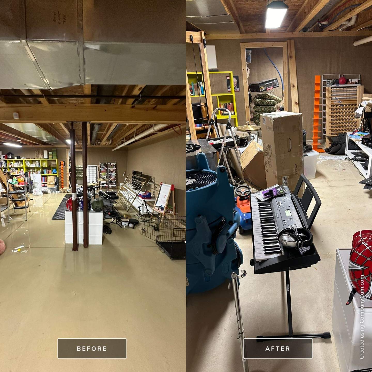 Sump Pump failure loss by BlueRed Restoration