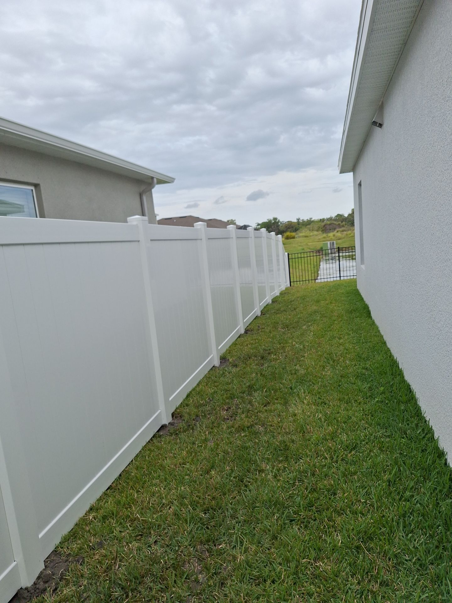 Vinyl Fence Installation using Vinyl Fence and Black 3 Rail Aluminum Fence  by Asap fence and gates, LLC