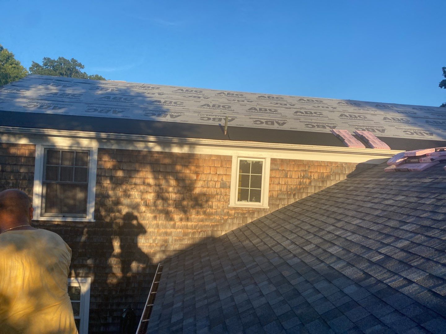 Residential Roofing Installation using Owens Corning Duration Slatestone Gray by A Plus Exterior