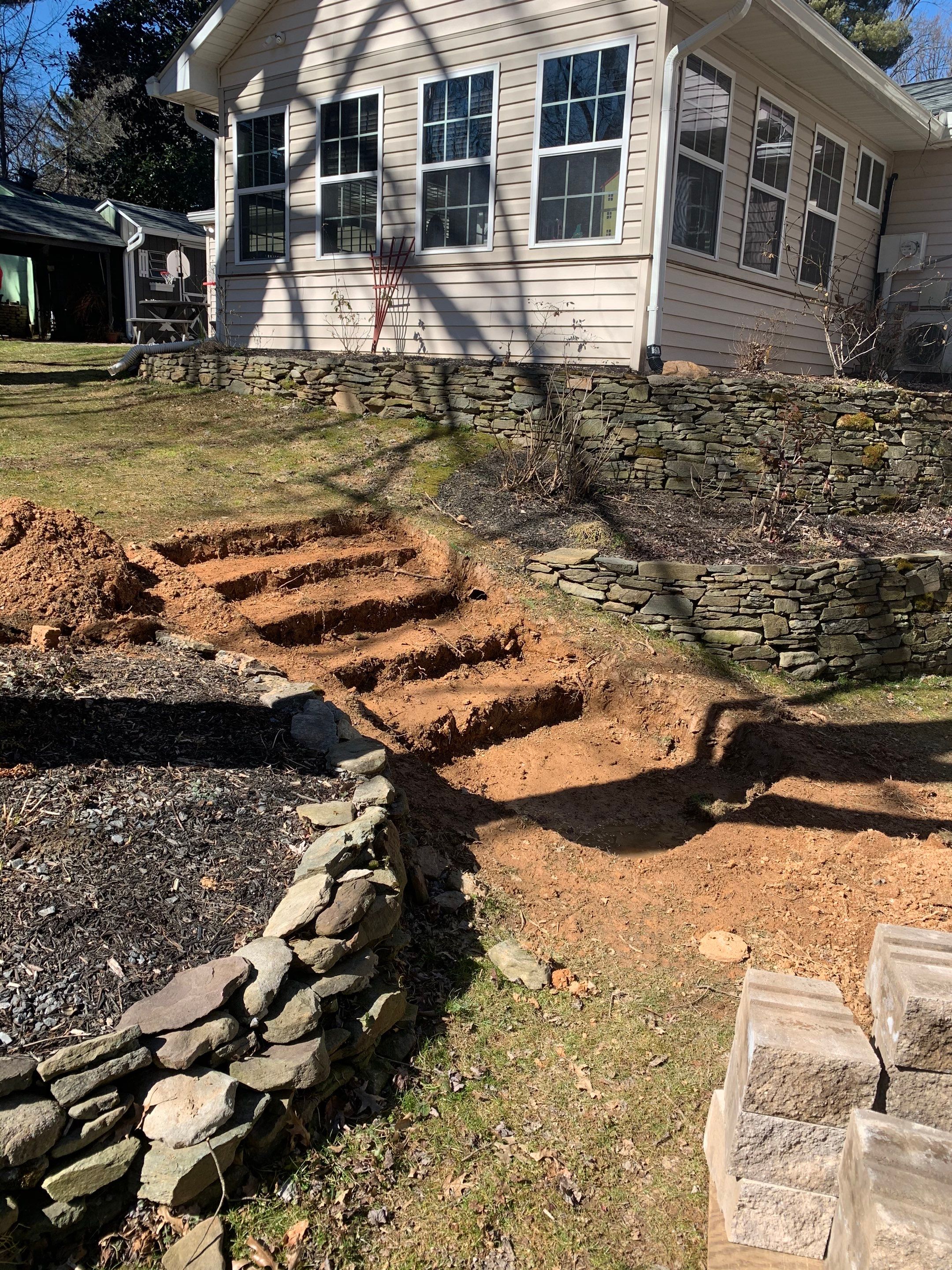 Front Walkway Remodel using Techo-Bloc Pavers by The Smet Companies, LLC