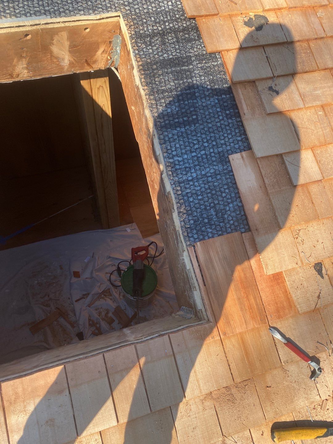 Residential Roofing Installation using Wood Shake by A Plus Exterior