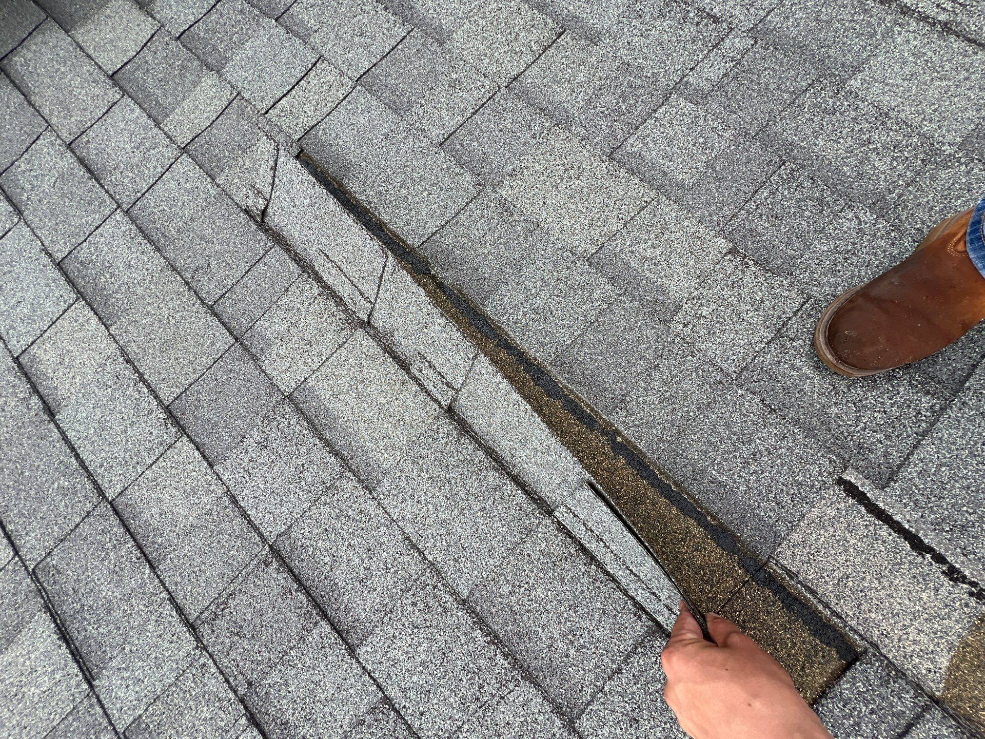 Hail Damage using Owen's Corning Duration (Lifetime) Shingles by Roof Repair Company
