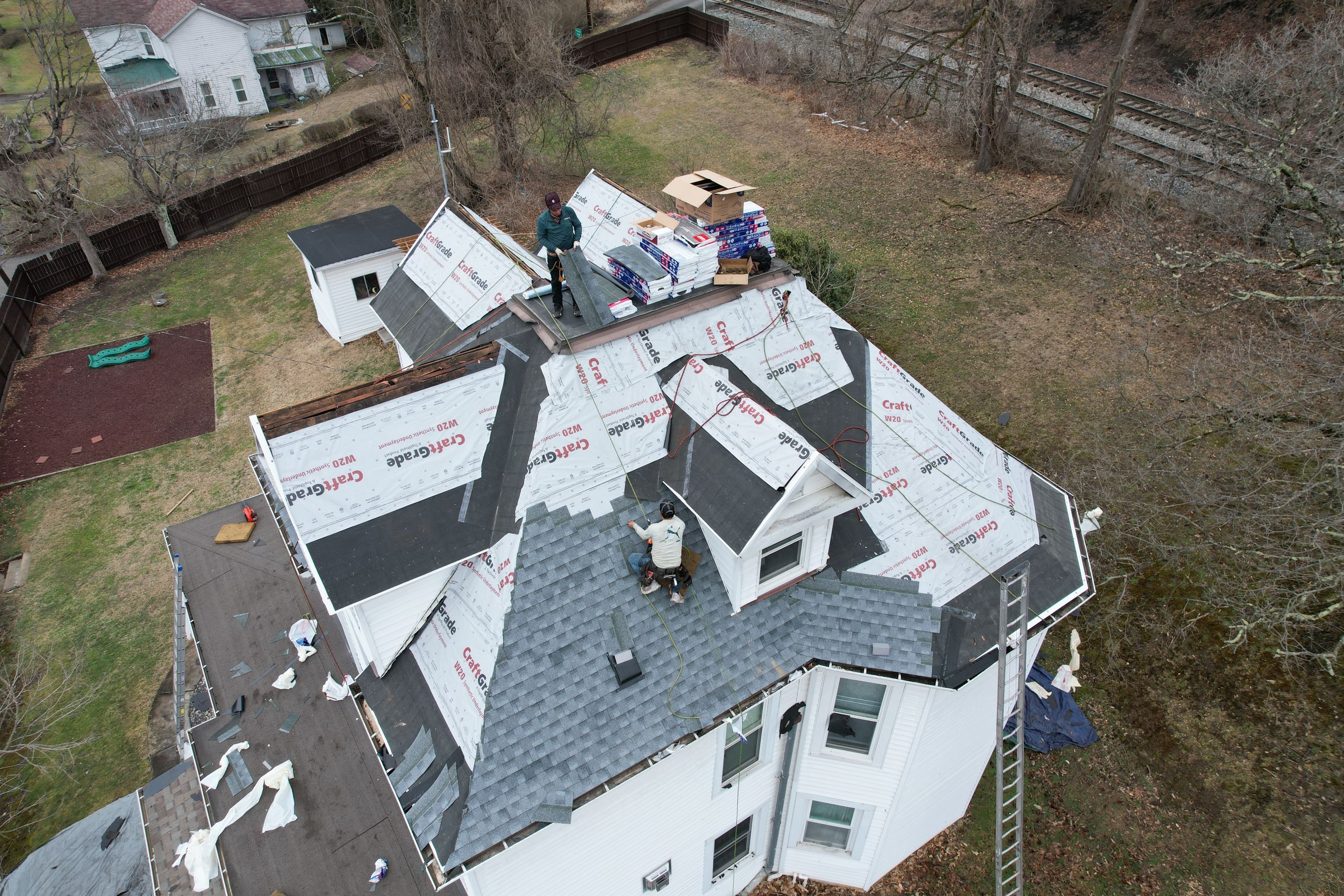 Residential Roofing Installation using GAF Timberline HDZ Shakewood by Rainstoppers Roofing