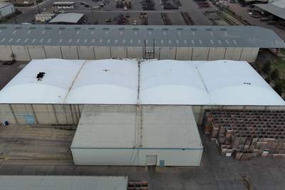 TPO single-ply roofing system using GAF Single-ply TPO 60 mil with 1.5 inch ISO board insulation