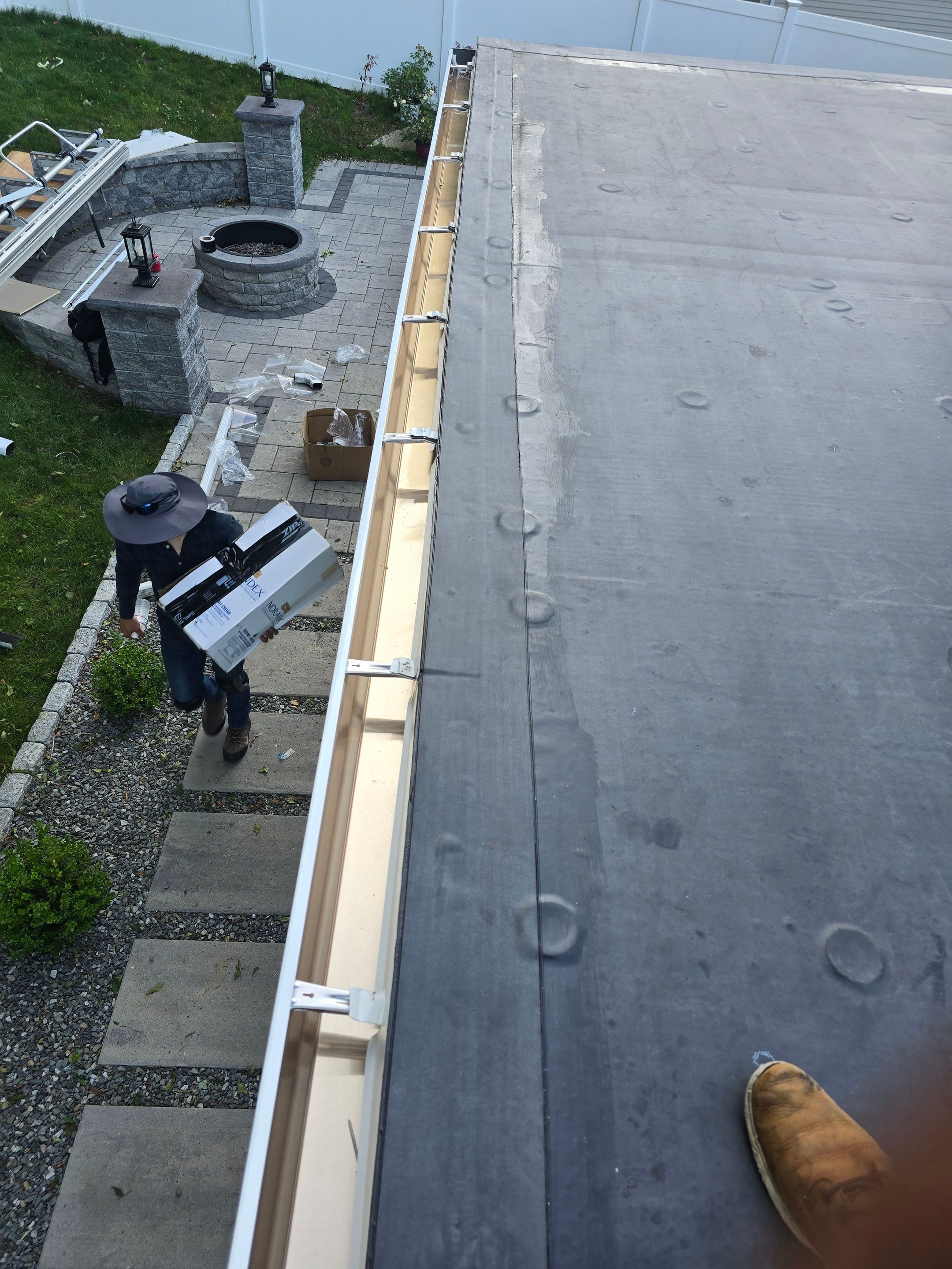 EPDM Flat Roof Installation + Seamless Gutter Upgrade by Mighty Dog Roofing of Greater Middlesex County