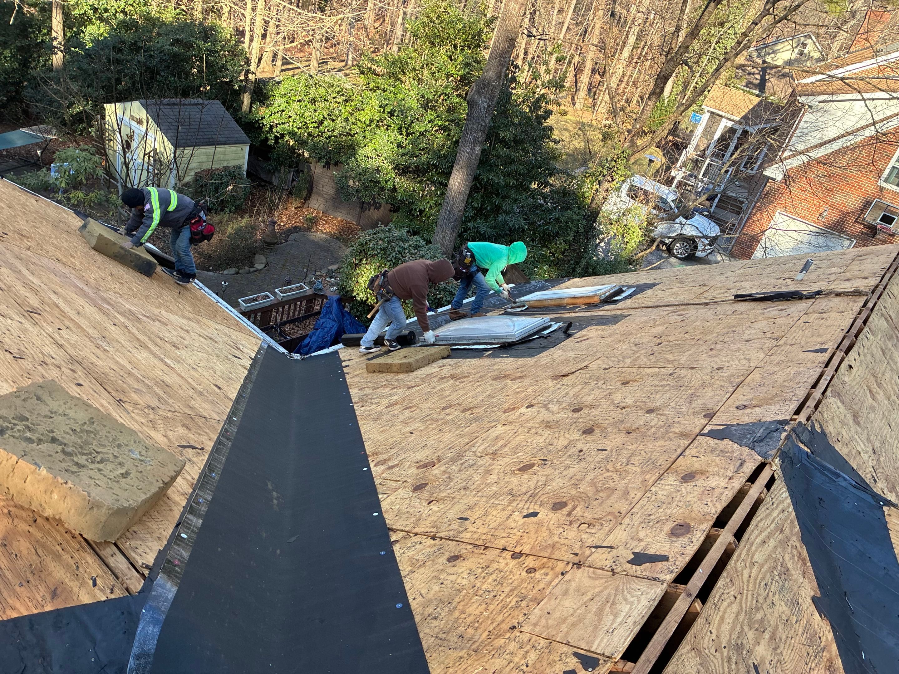 Residential Roof and Skylight Replacement in Wake Forest, North Carolina by Five Oaks Roofing Plus