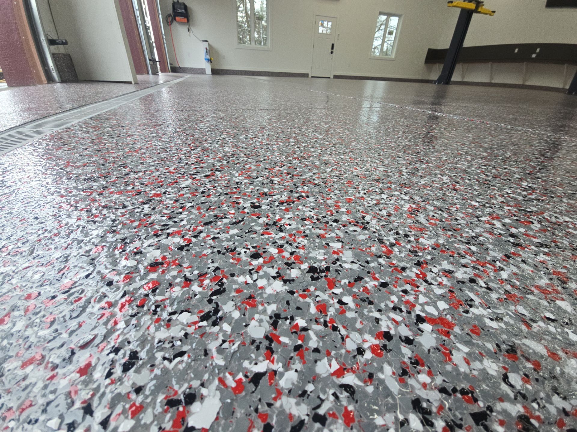 Shop Transformation using Smoke w 15% Tomato Red by Croc Coatings, LLC