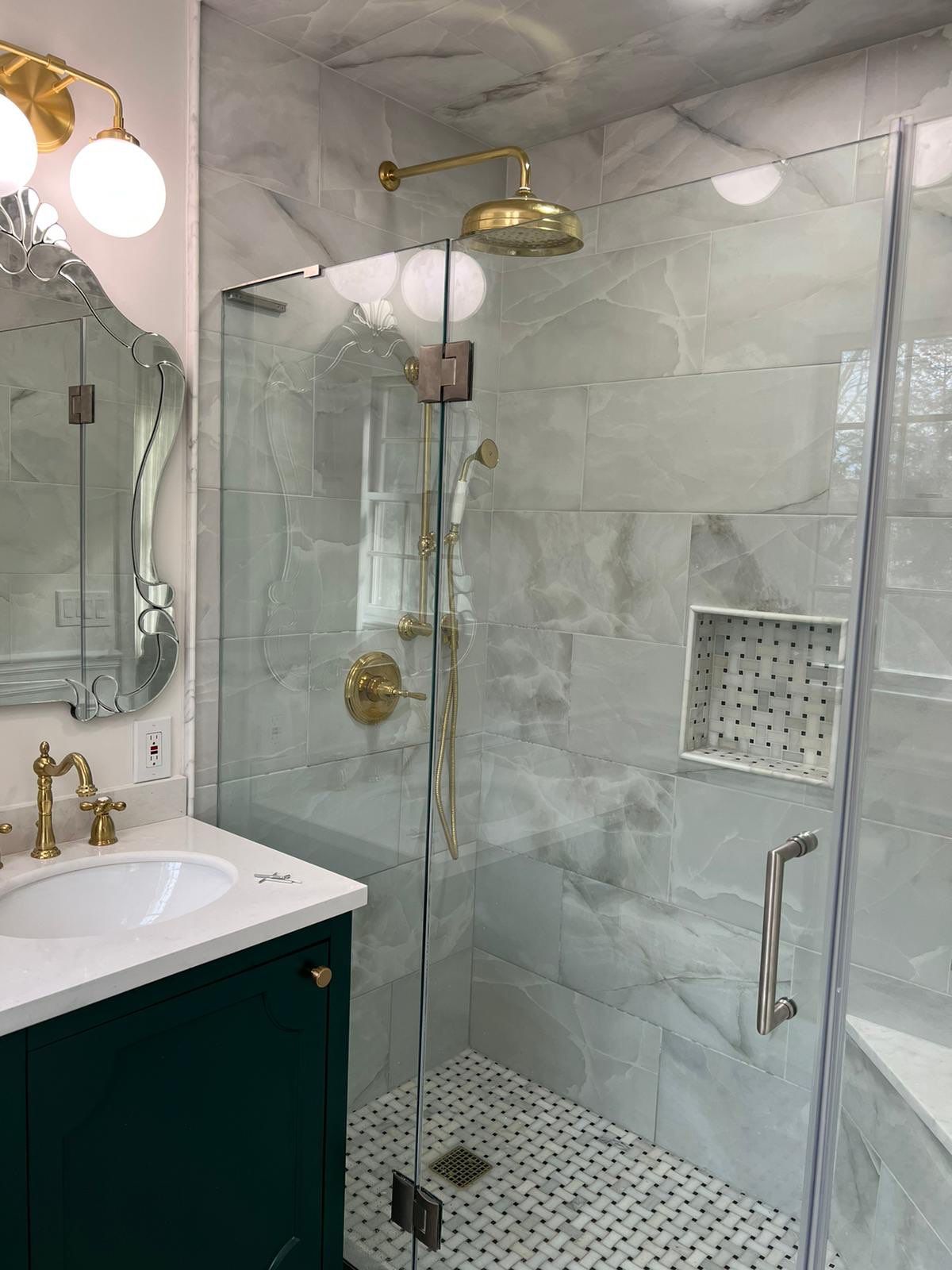 Bathroom Remodel using Tile by Home Concepts Construction