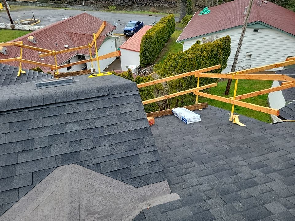 Residential Roofing Installation using Malarkey Highlander with Vented Ridge by Orezona Building & Roofing Company, Inc.