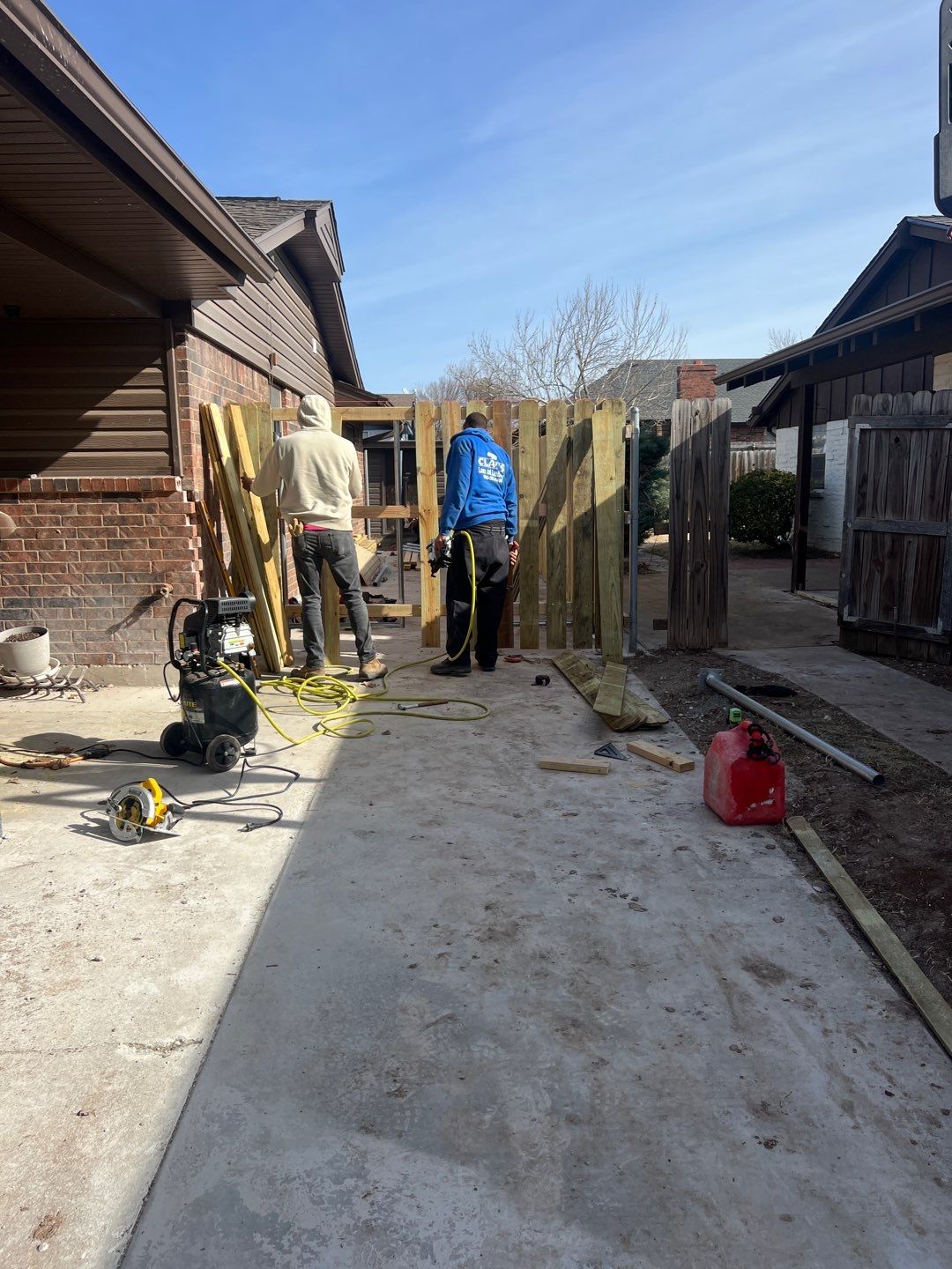 Fence , Concrete Pads , and Tree Removal by Clays Services Inc