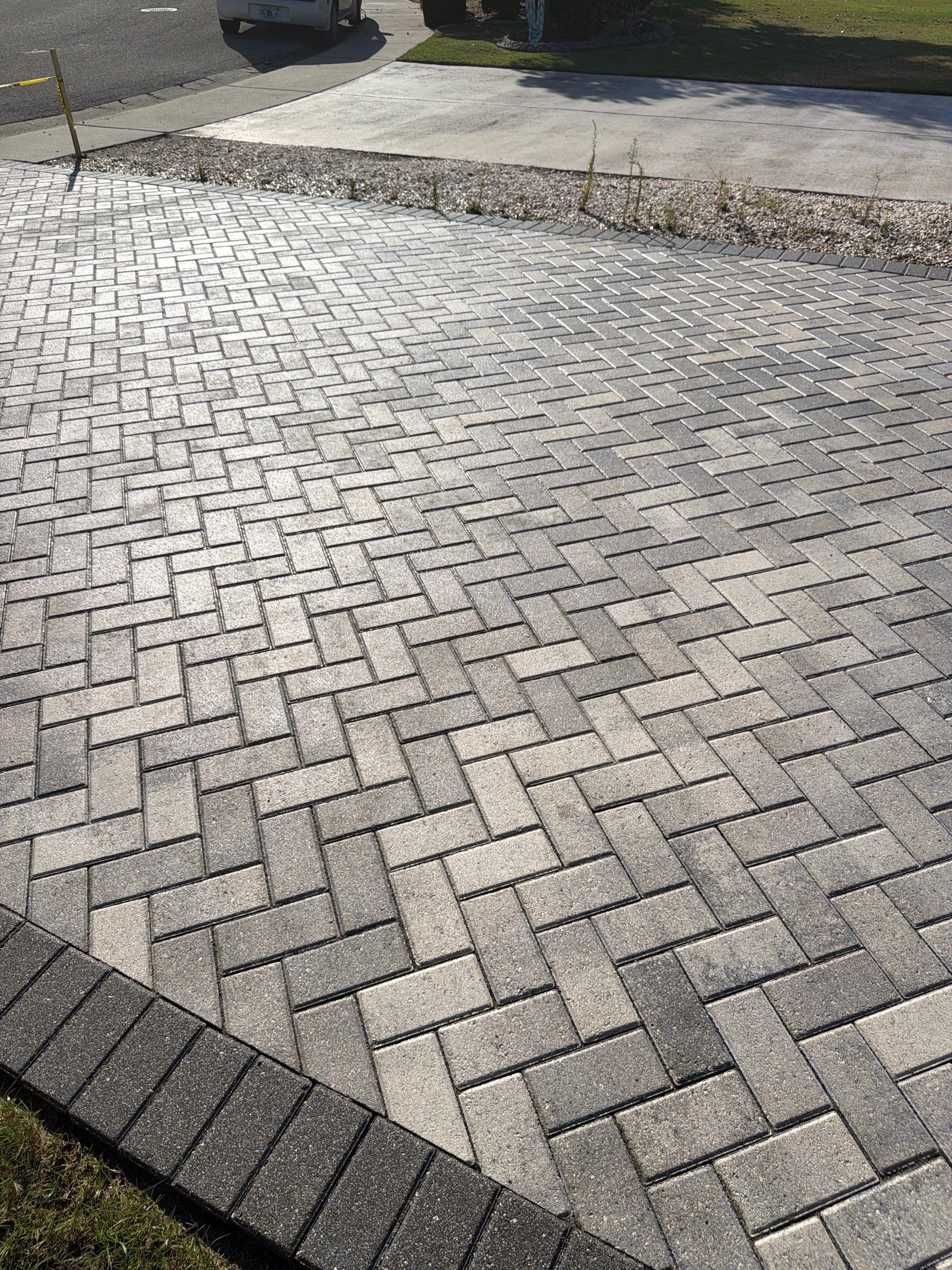 Paver Sealing and Cleaning for Herringbone Driveway in Sun City Center by Supreme Paver Experts