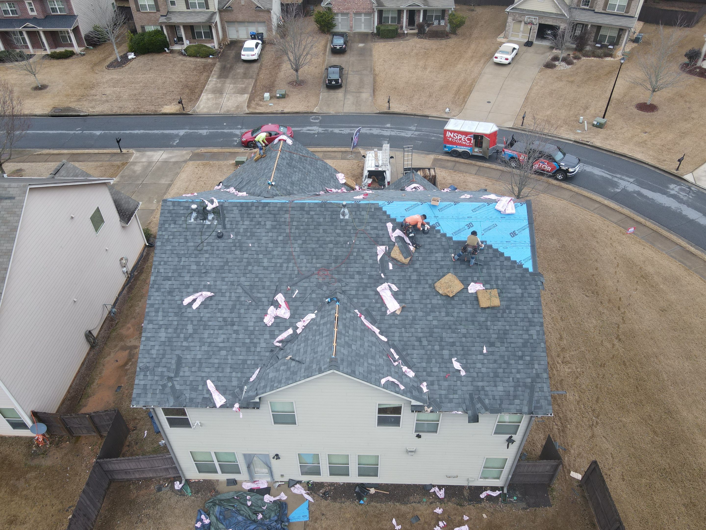 Residential Roofing Installation using Owens Corning by Inspector Roofing and Restoration
