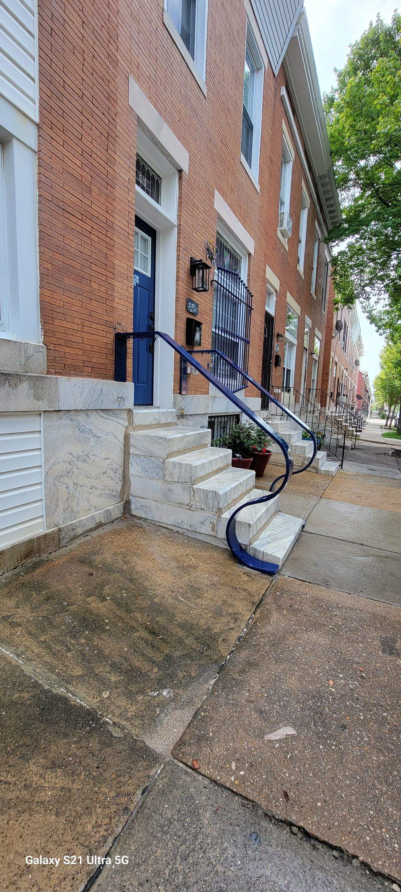 Custom "S" Shape Stair Handrails – Entryway Transformation – Baltimore, MD by Capitol Iron Works