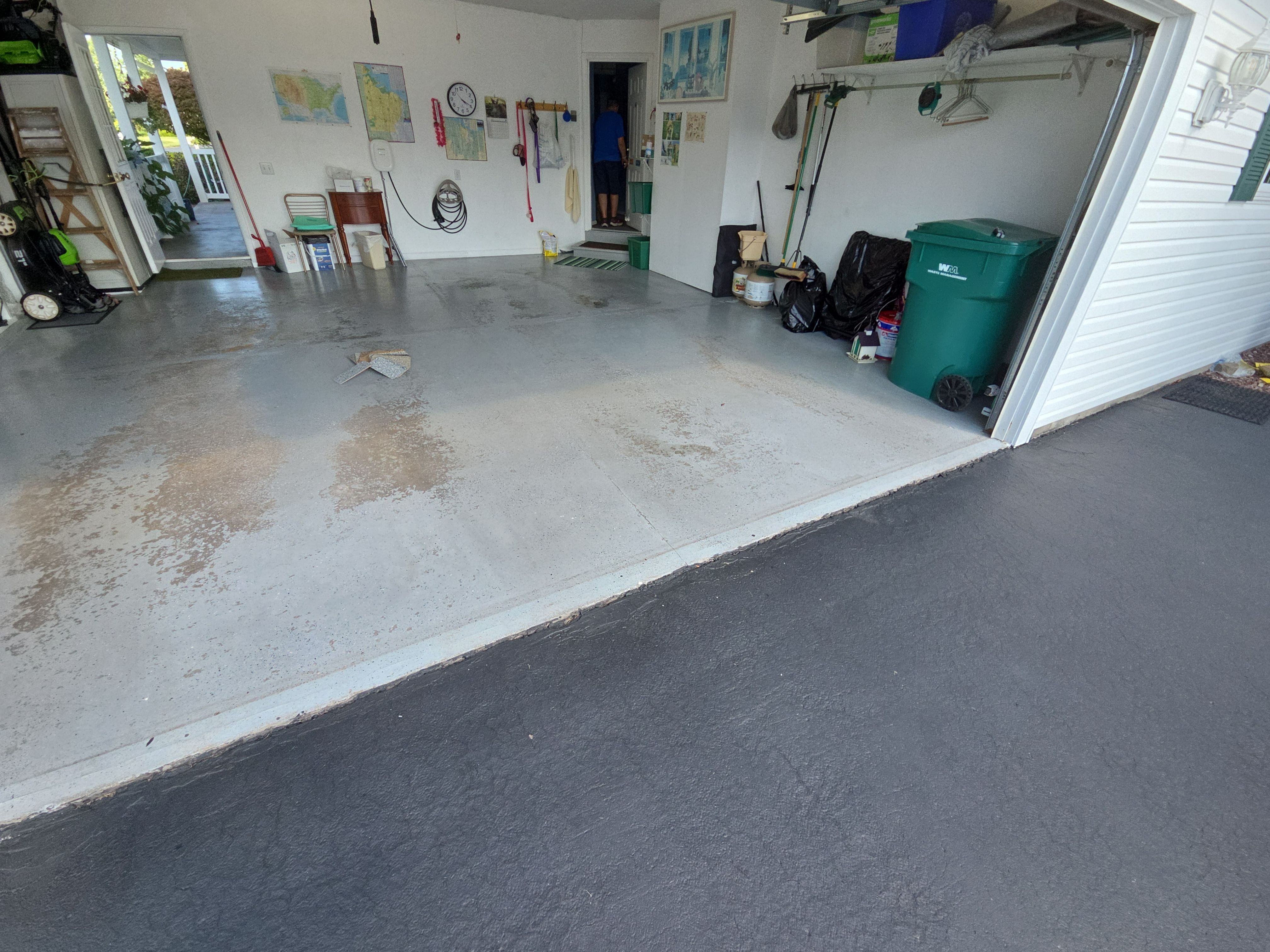 VIntage Cobalt Garage Coating by NG Masonry & Construction LLC