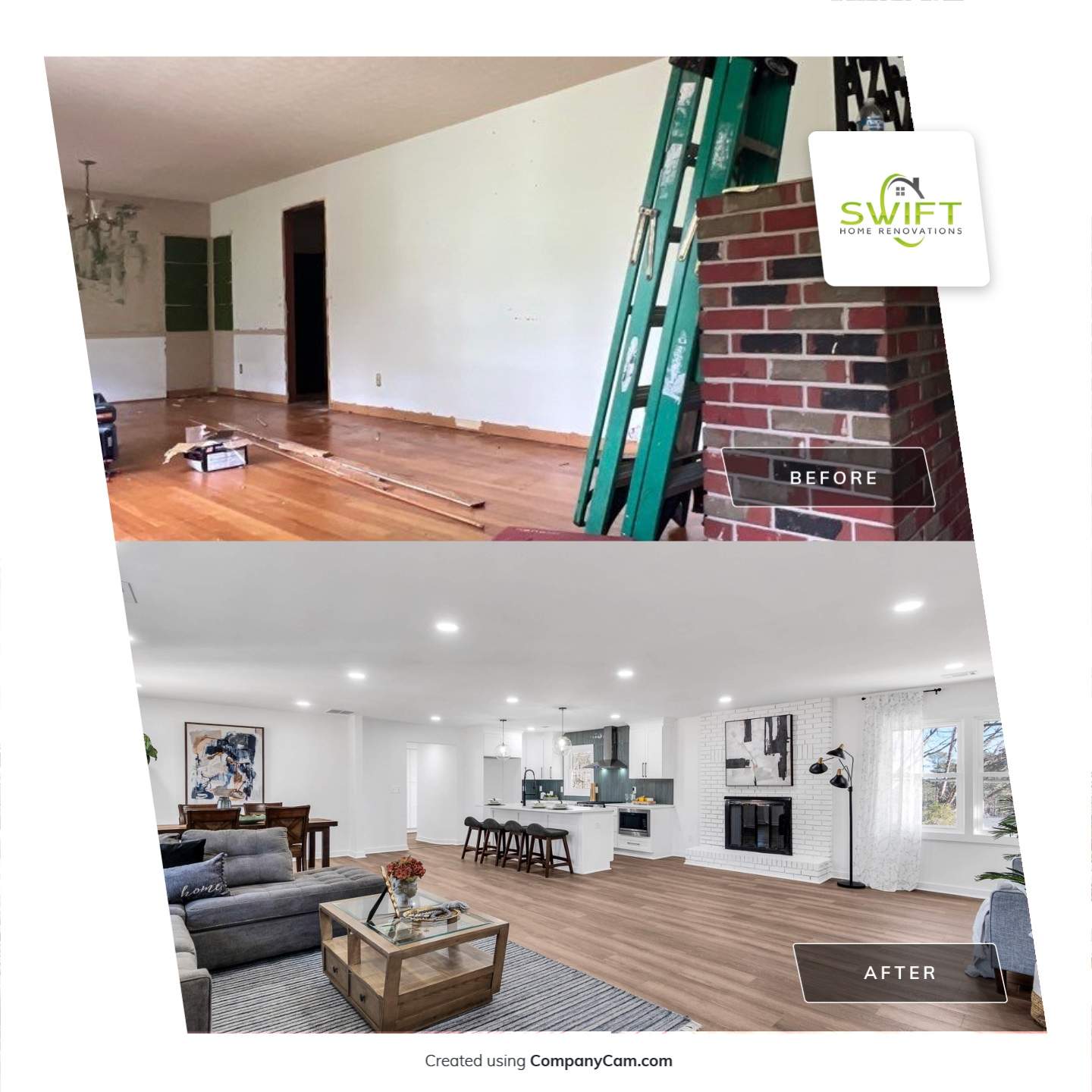 Complete Interior Home Renovation and Basement Finishing in Marietta by Swift Home Renovations 