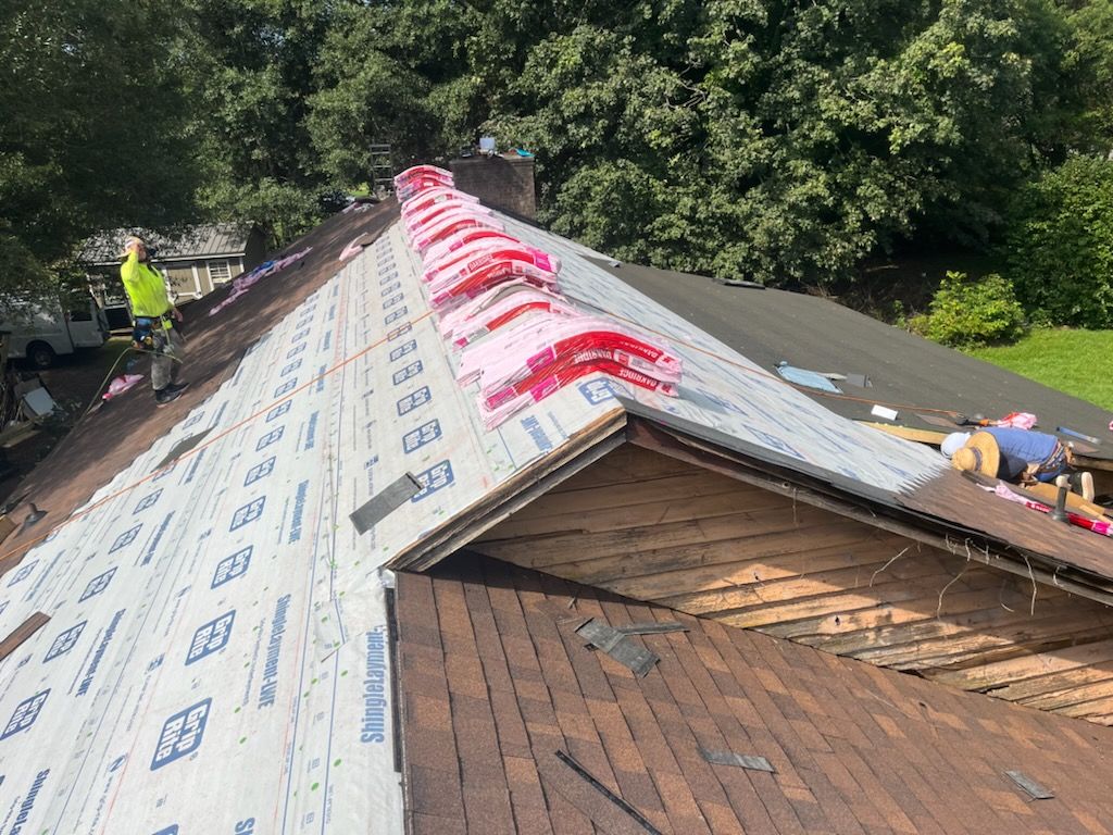 Syler roofing job by BROCK BUILDERS 