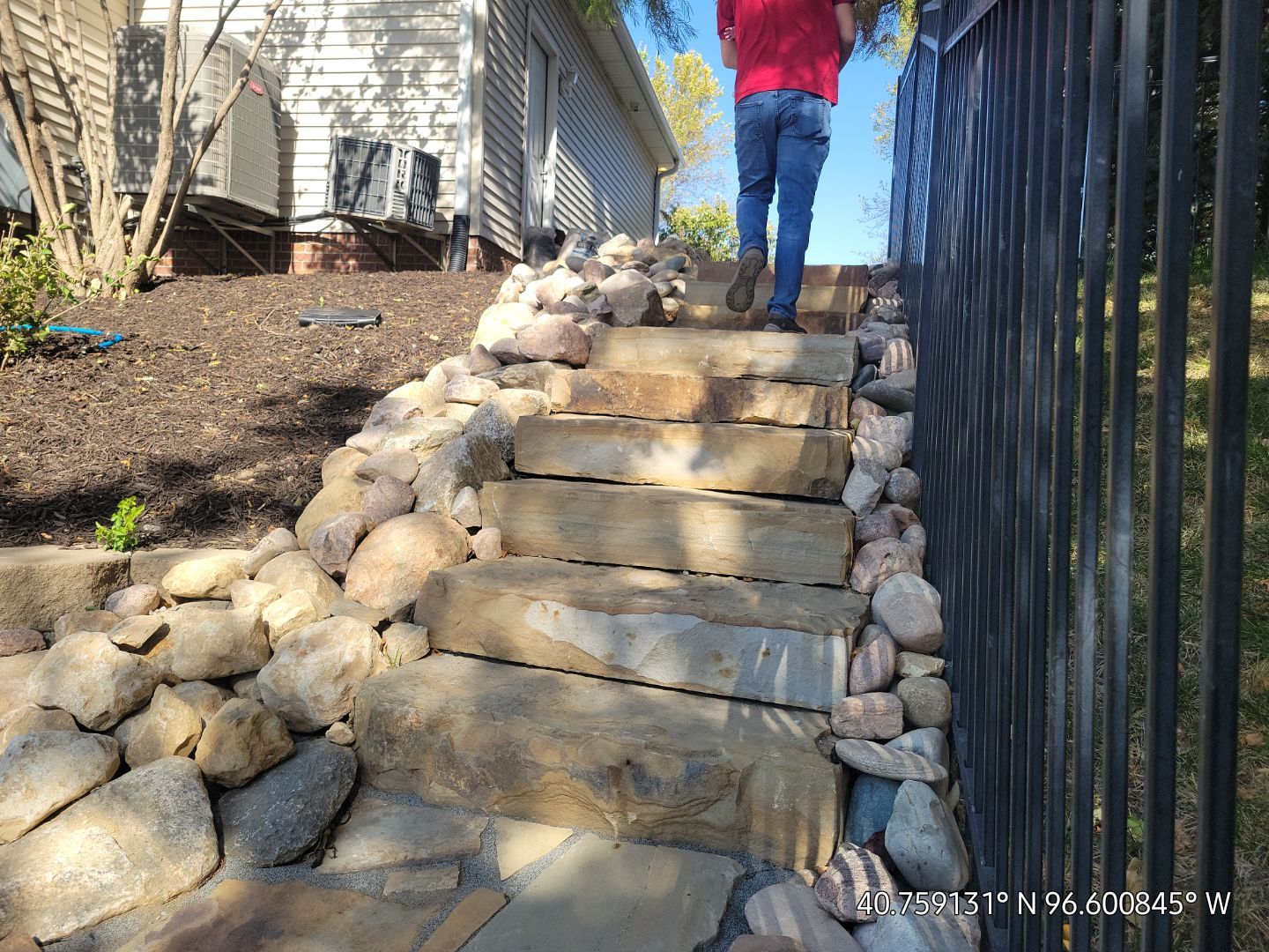 Updated Stone Stepper Path by New Horizon Landscapes