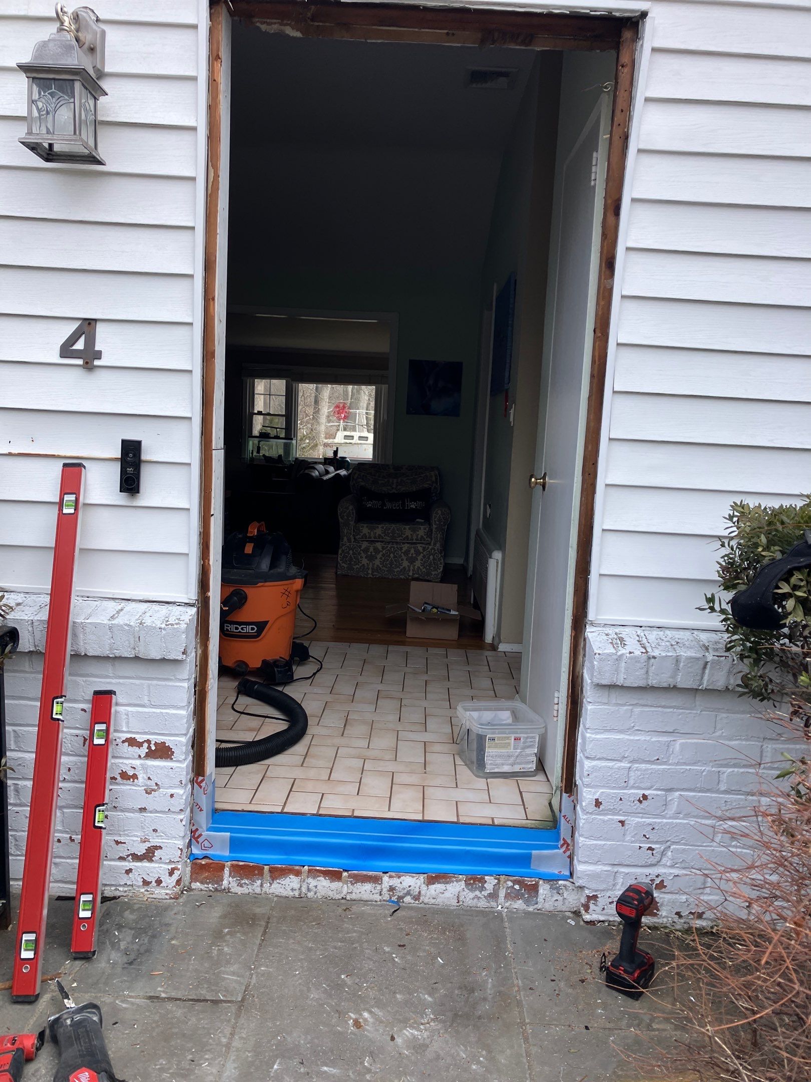 Front Entry Refresh with Updated Door Installation by DiGiorgi Roofing and Siding Inc