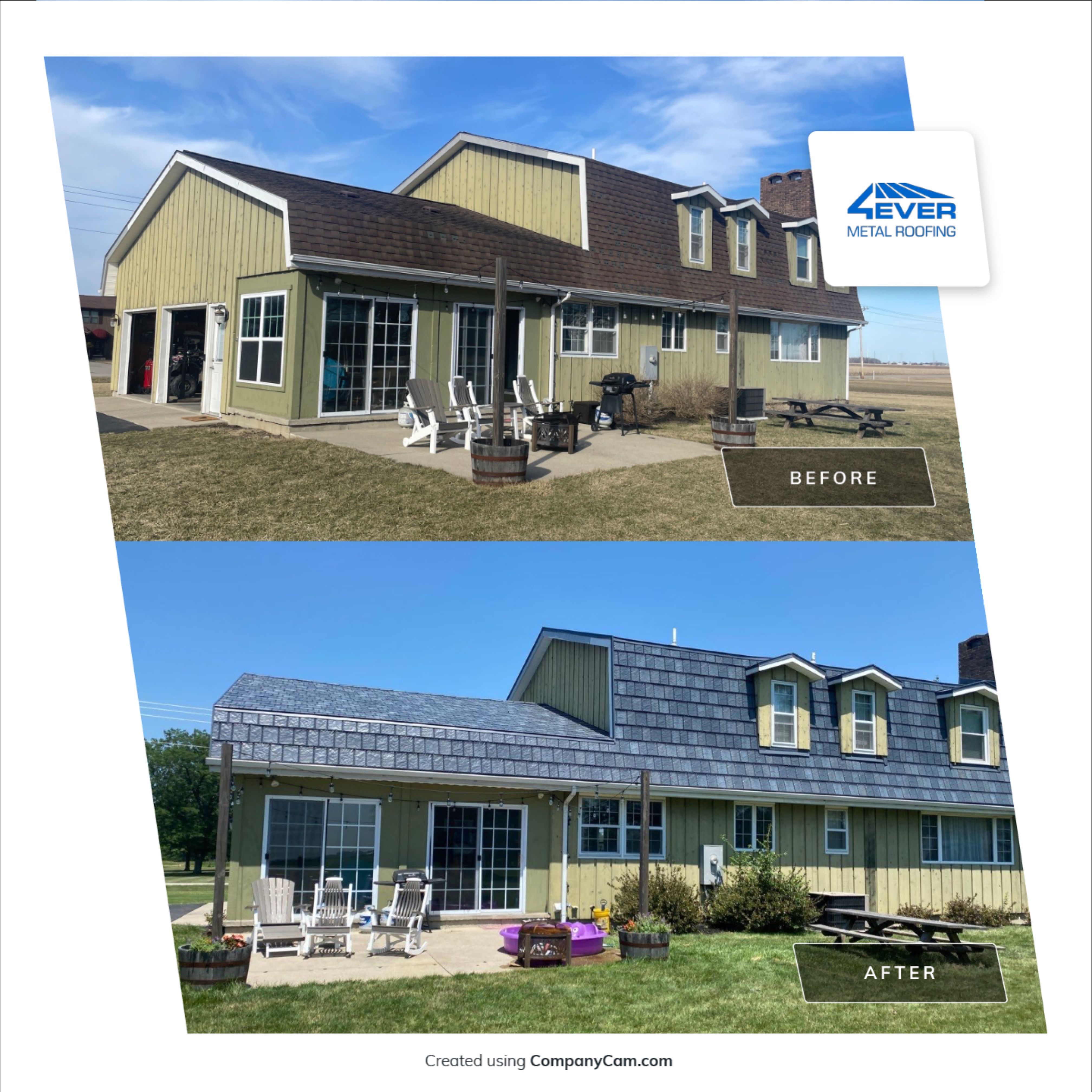 EDCO Slate Style Metal Shingle Roof in Van Wert, Ohio by 4Ever Metal Roofing