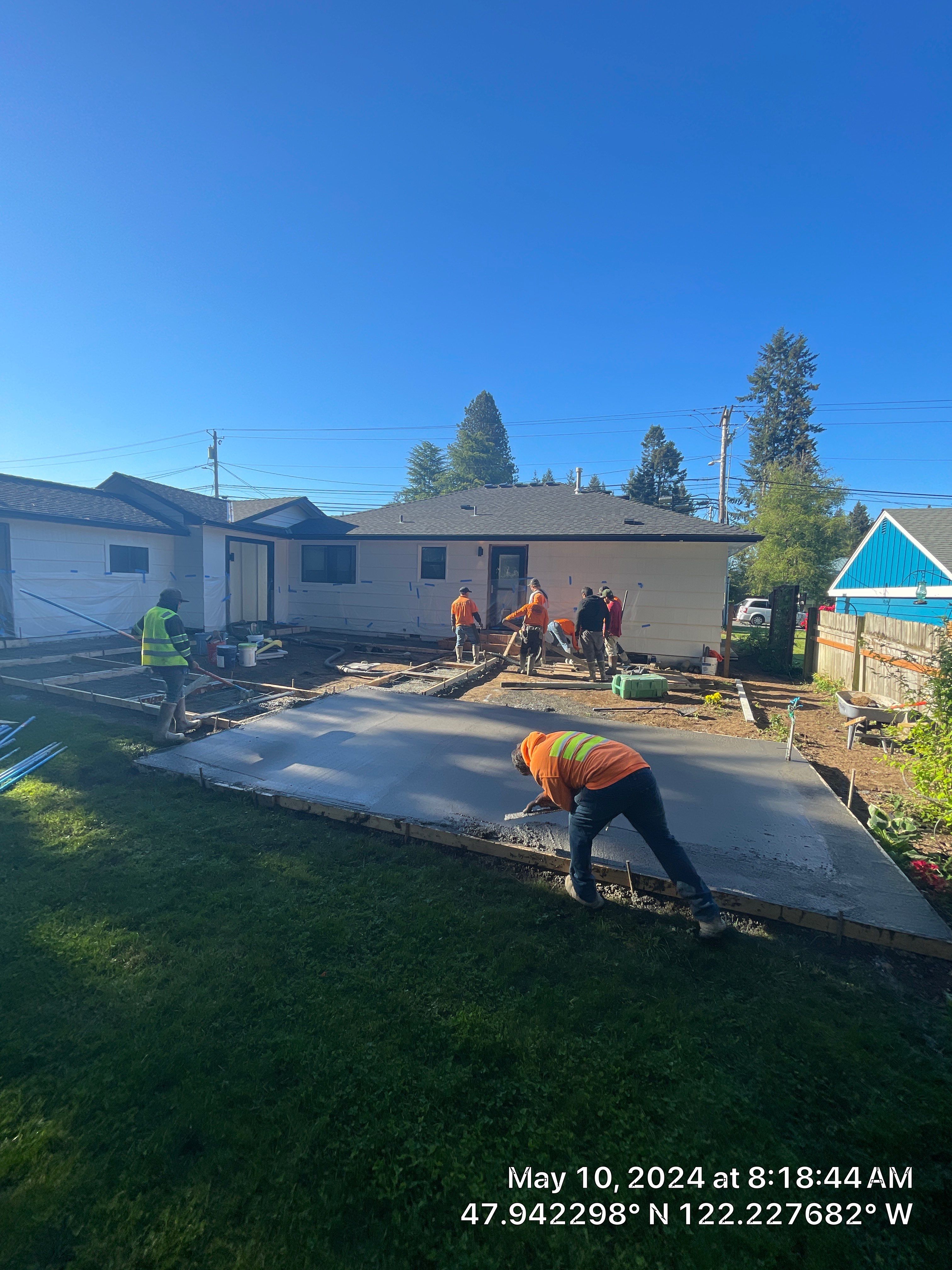 John | Concrete Backyard Walkway by Jireh Asphalt & Concrete Inc 