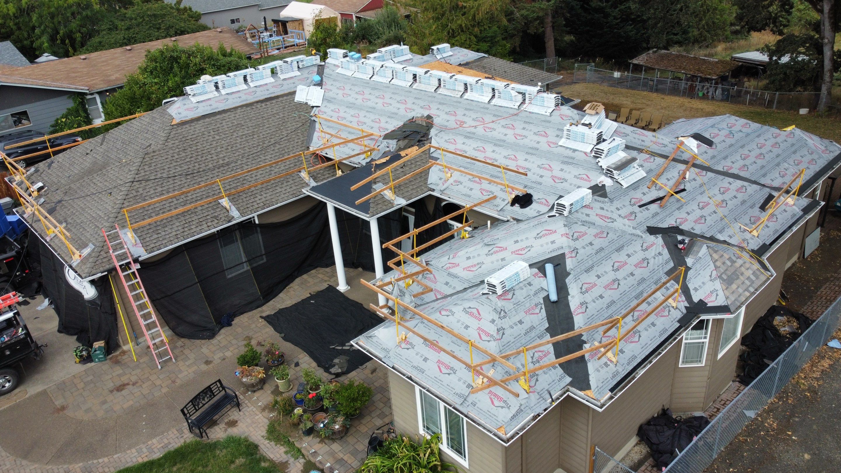 Residential Roofing Installation using IKO Dynasty (Color: Biscayne) by Orezona Building & Roofing Company, Inc.