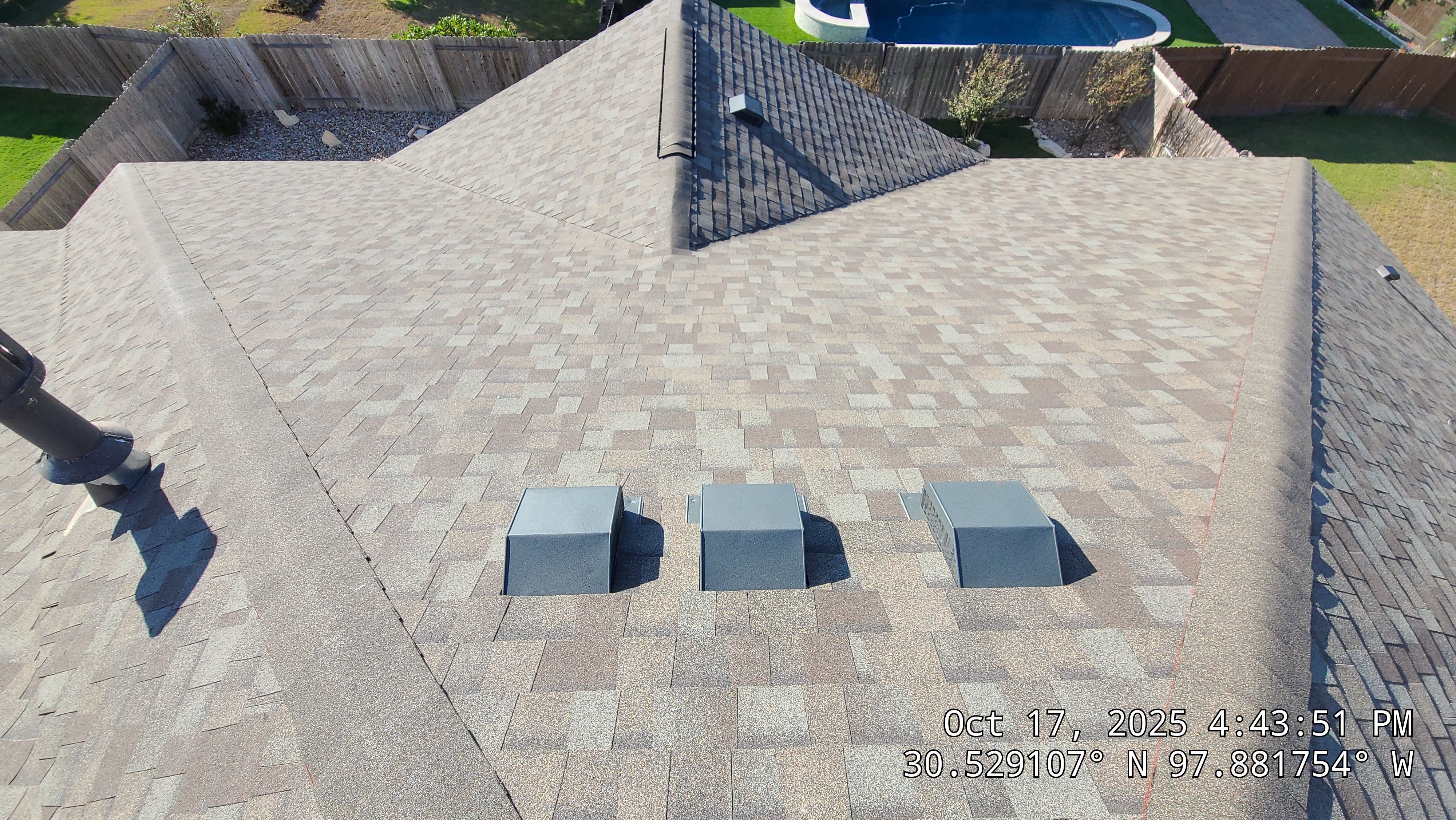 Full Residential Roof Replacement with Architectural Shingles in Leander by Caliber Restoration LLC