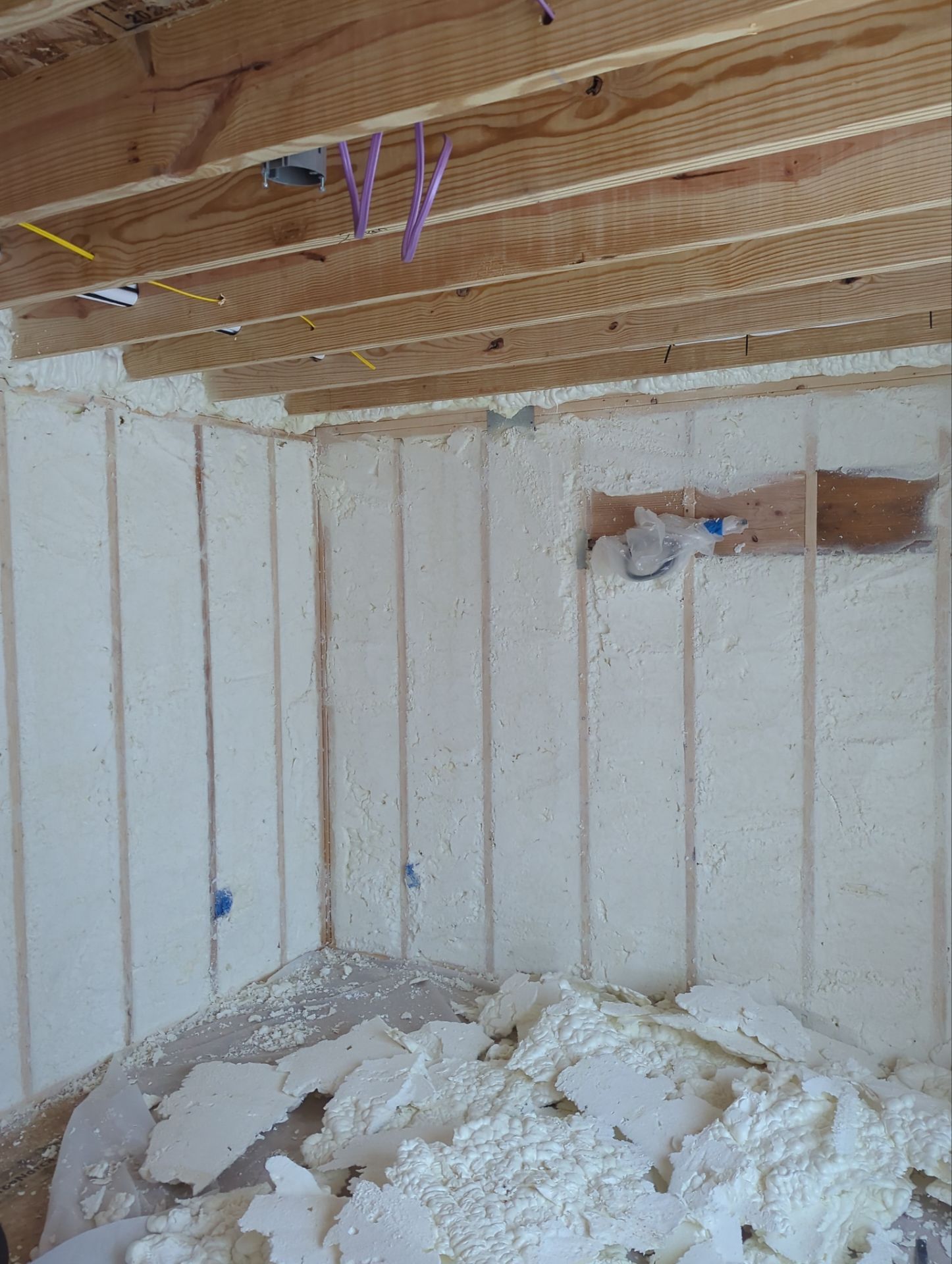 Basement Exterior Walls using Closed Cell Spray Foam by NYS Foam & Energy