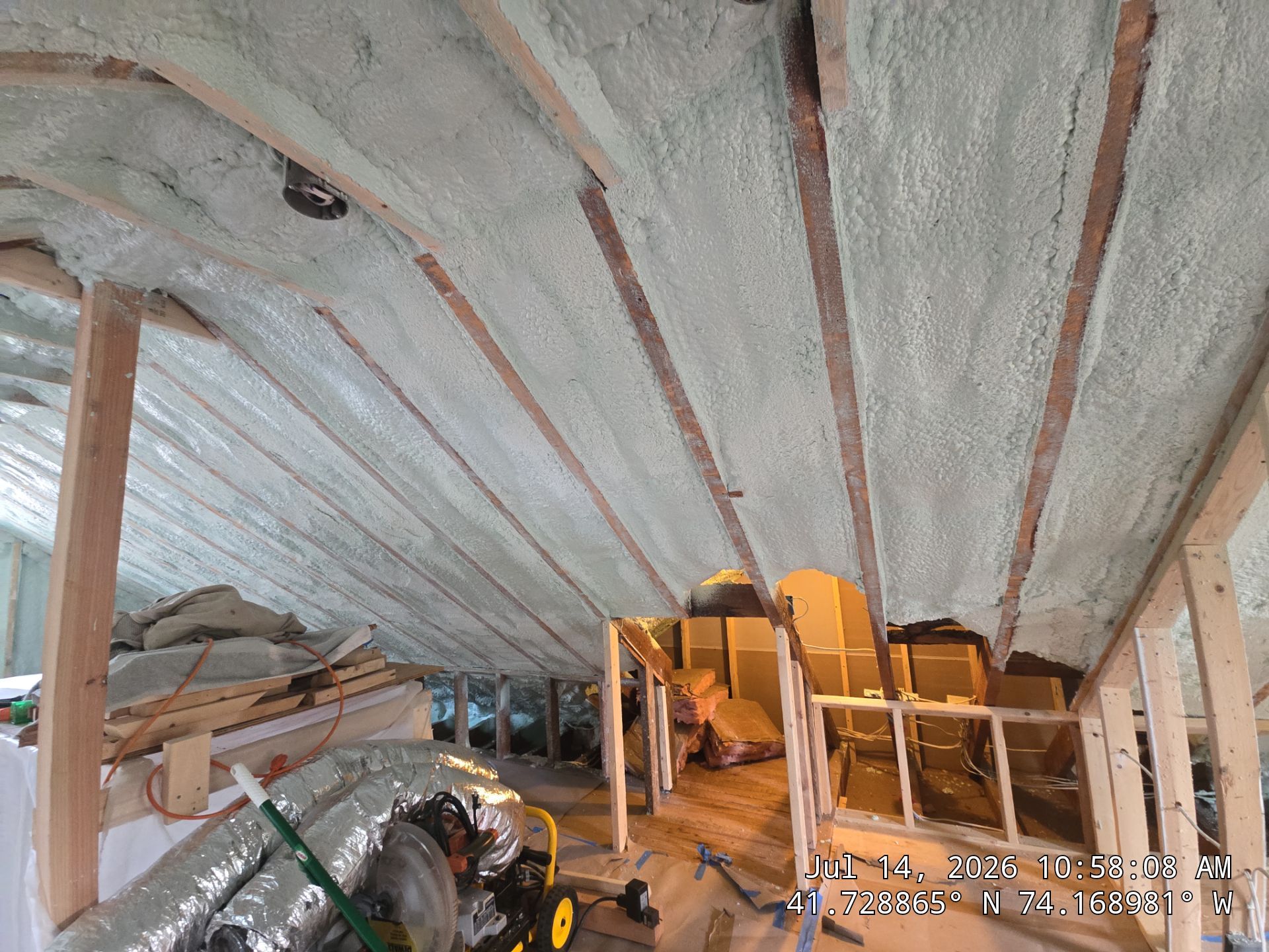 New Paltz Attic Retrofit with Spray Foam Insulation by NYS Foam & Energy