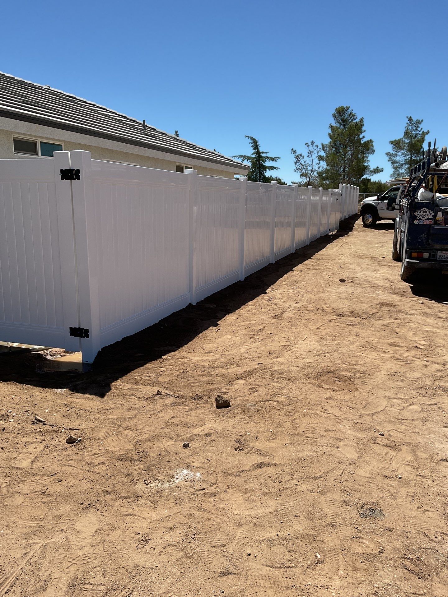 Fence Installation using Vinyl by Fence Guys Inc. 