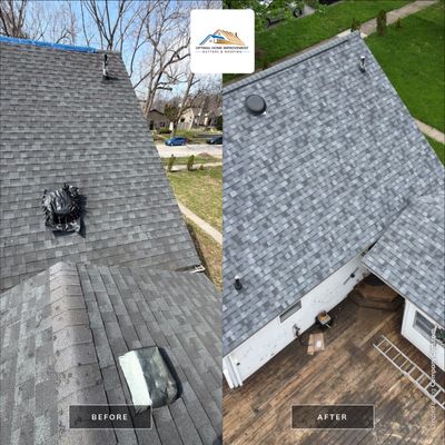 Roof replacement by Optimal Home Improvement 
