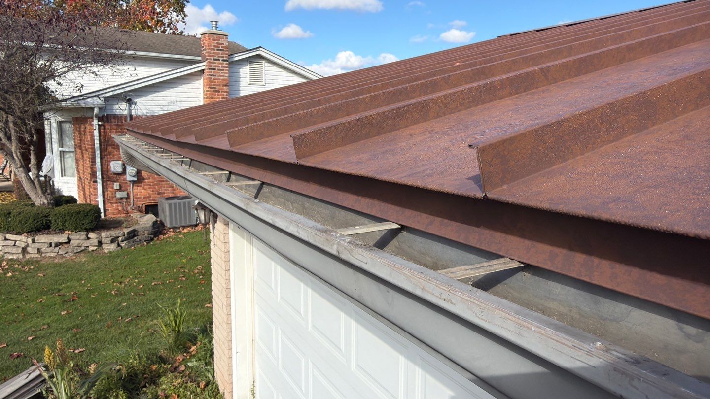 Roof Replacement using MS Standing Seam Roof Western Rust by 180 Contractors