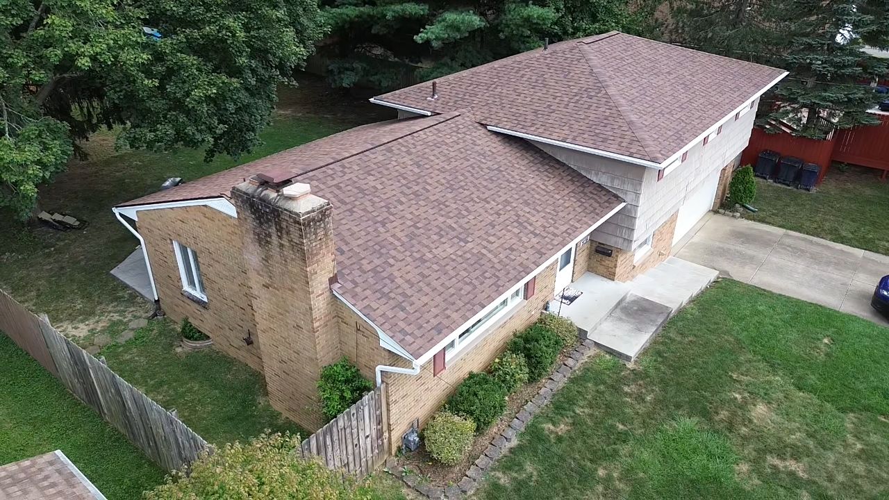 Atlas Pinnacle, Color, Burnt Hickory, Drip Edge, Color, Royal Brown by Eagle Eye Roofing