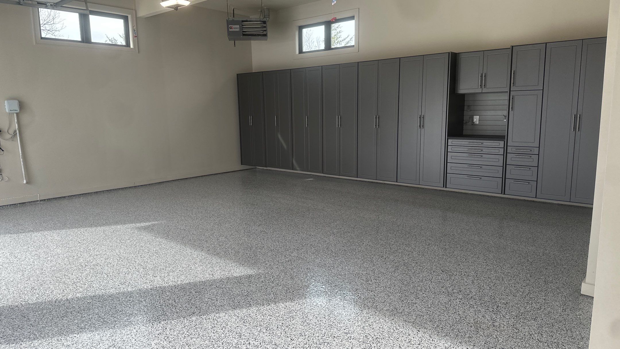 Tim S. added Cabinets and a Banner Garage Floor to his garage by Banner Garage