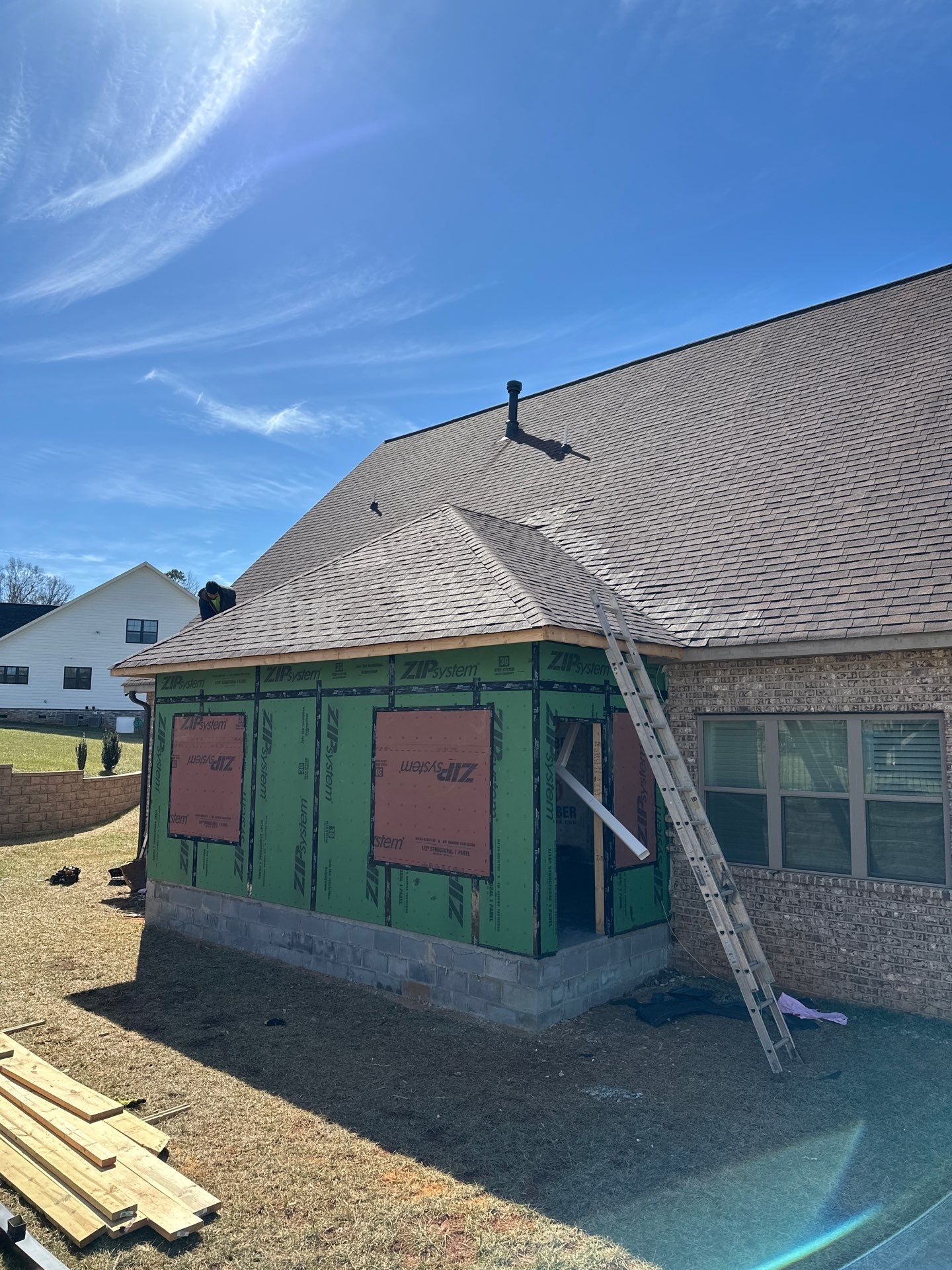 Roof Addition using OC Oakridge Brownwood by Peak 2 Peak Services LLC