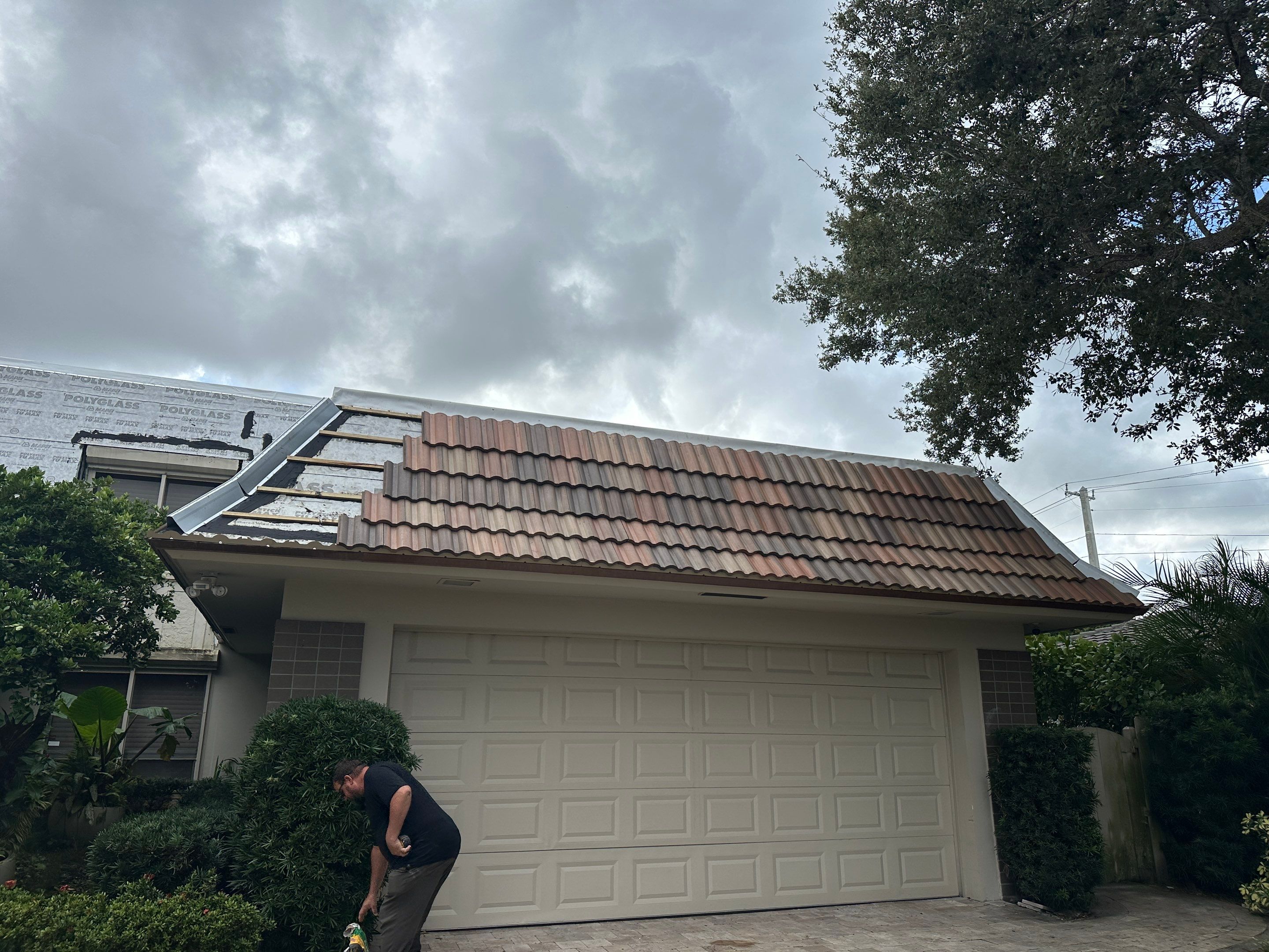 Amazing TPO flat deck re-roof with Eagle mansard in Hollywood Florida.  by First Due Roofing