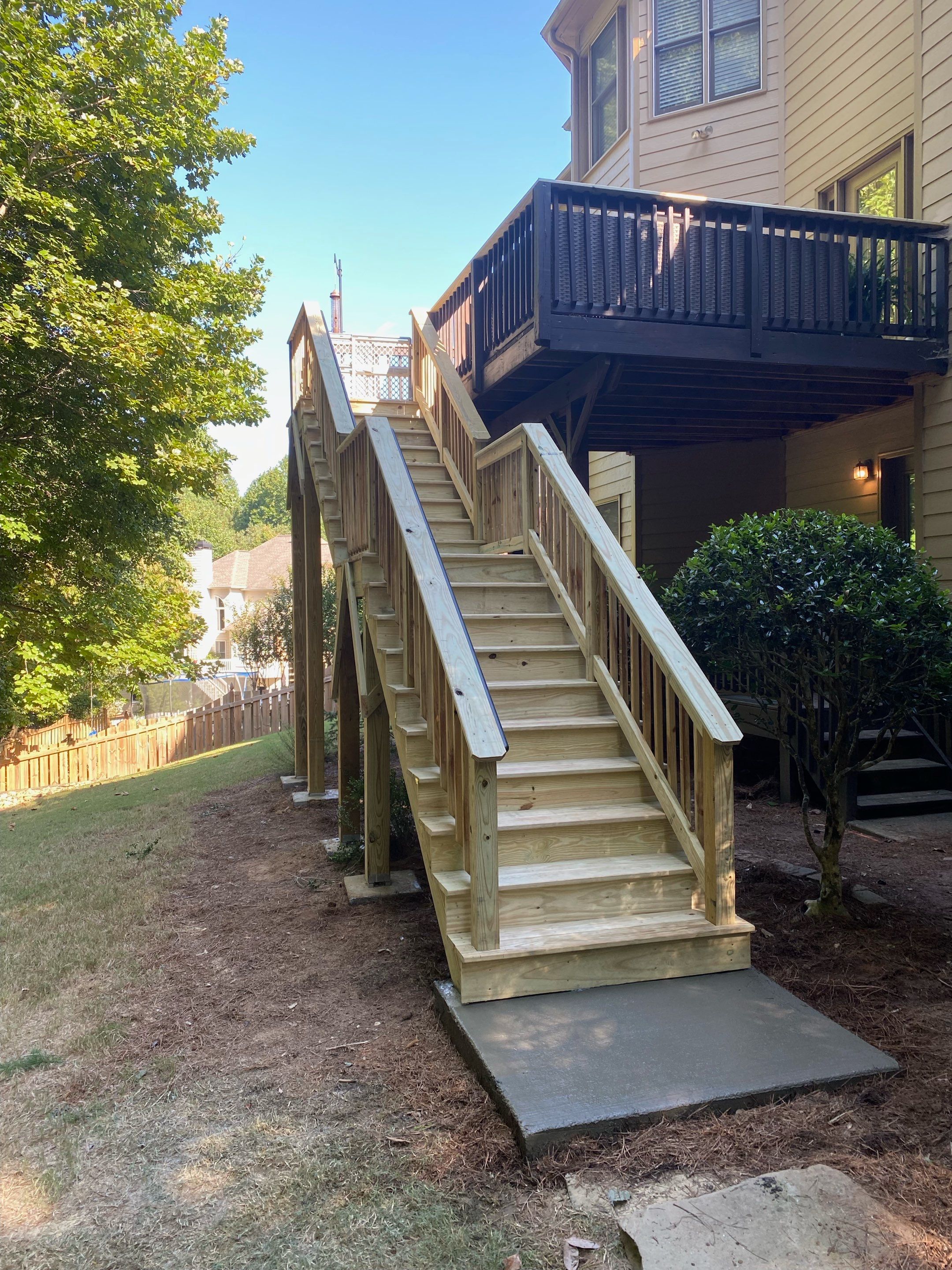 Deck Stair Rebuild and Wood Deck Repairs in Woodstock by Swift Home Renovations