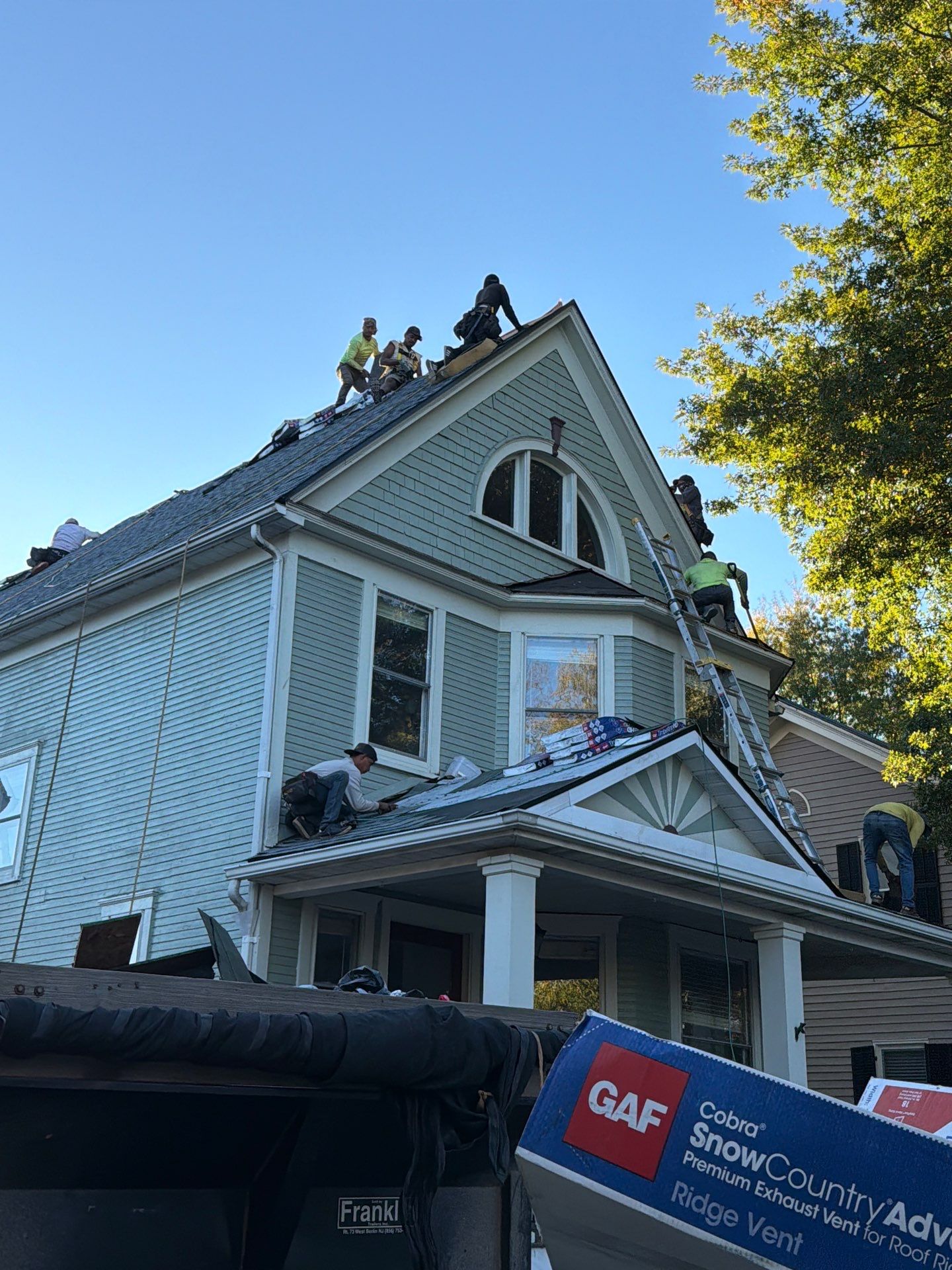 Residential Roofing Installation using GAF Timberline HDZ Oyster Grey by Rainstoppers Roofing