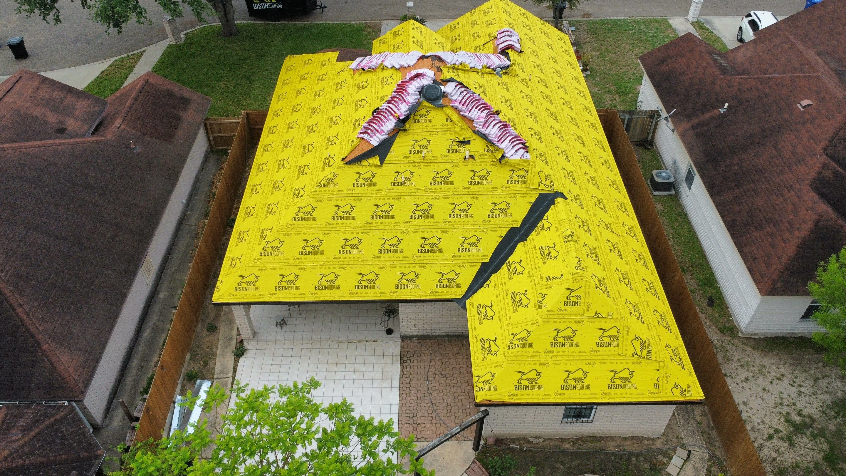 Project in Mcallen by Bison Roofing  
