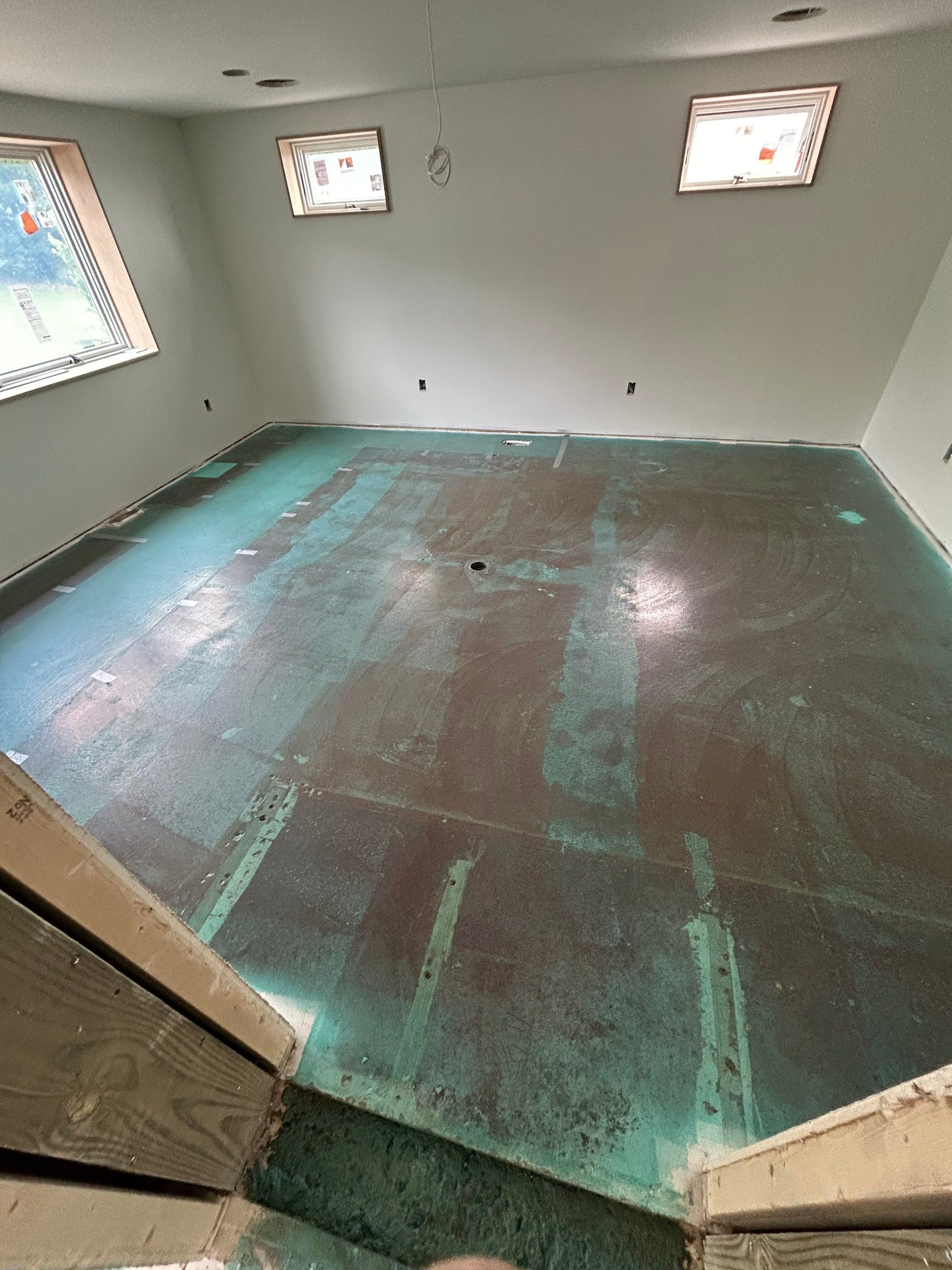 This project has it all!!!! Custom Flooring, Leveling Service, Custom Stair parts and pieces, risers, blue pad cover - all inclusive service from RTB! by RTBaldwin Hardwood Floors