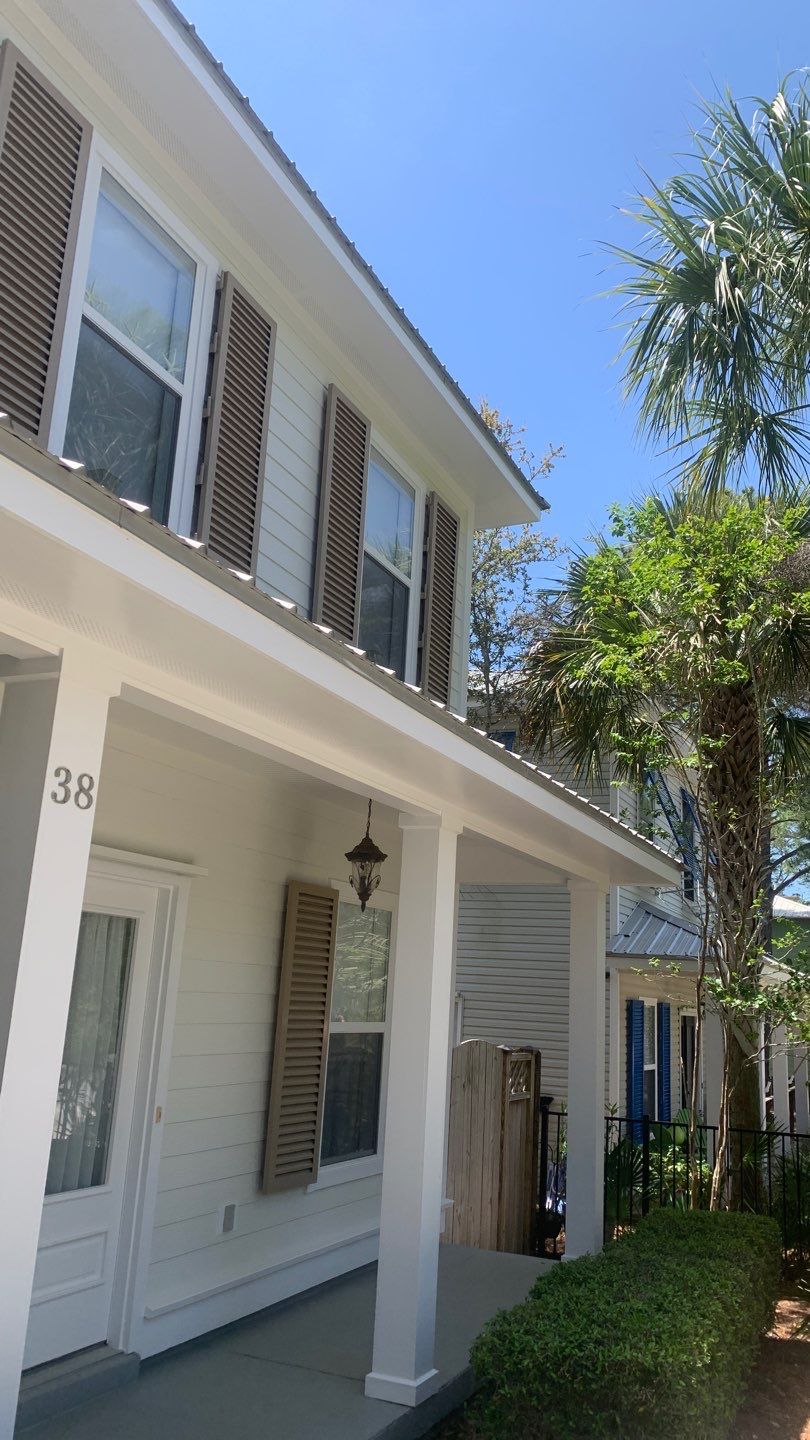 Gutter Installation Using White K-Style Seamless Gutters by Gutter Professors