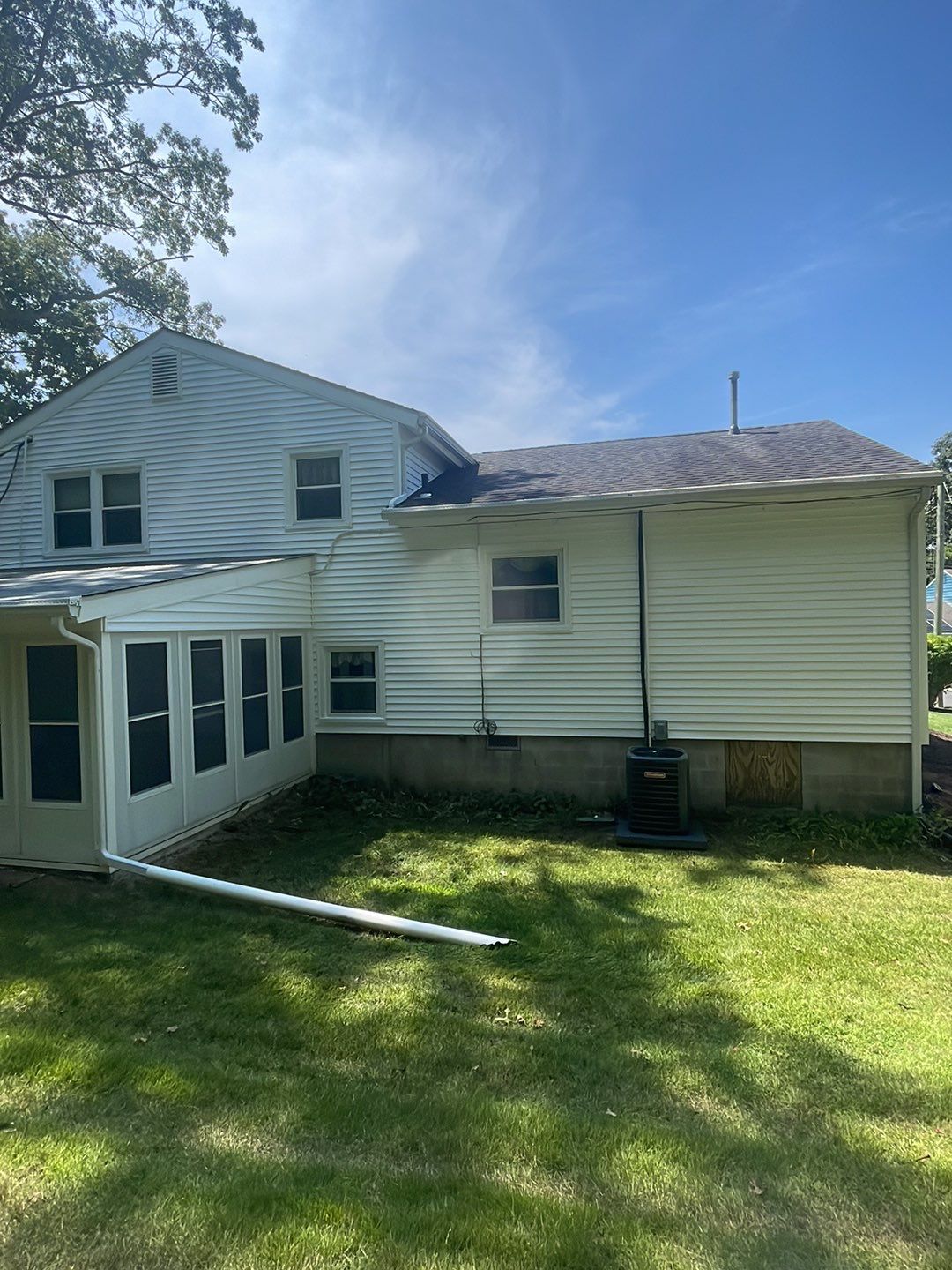 House Wash & Roof SoftWash (rear four season room) by SJ Exterior